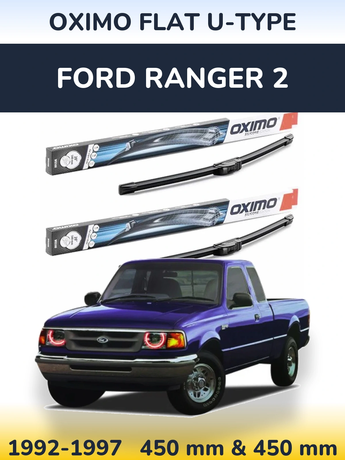 Torkarblad Oximo Flat U-type för Ford Ranger 2