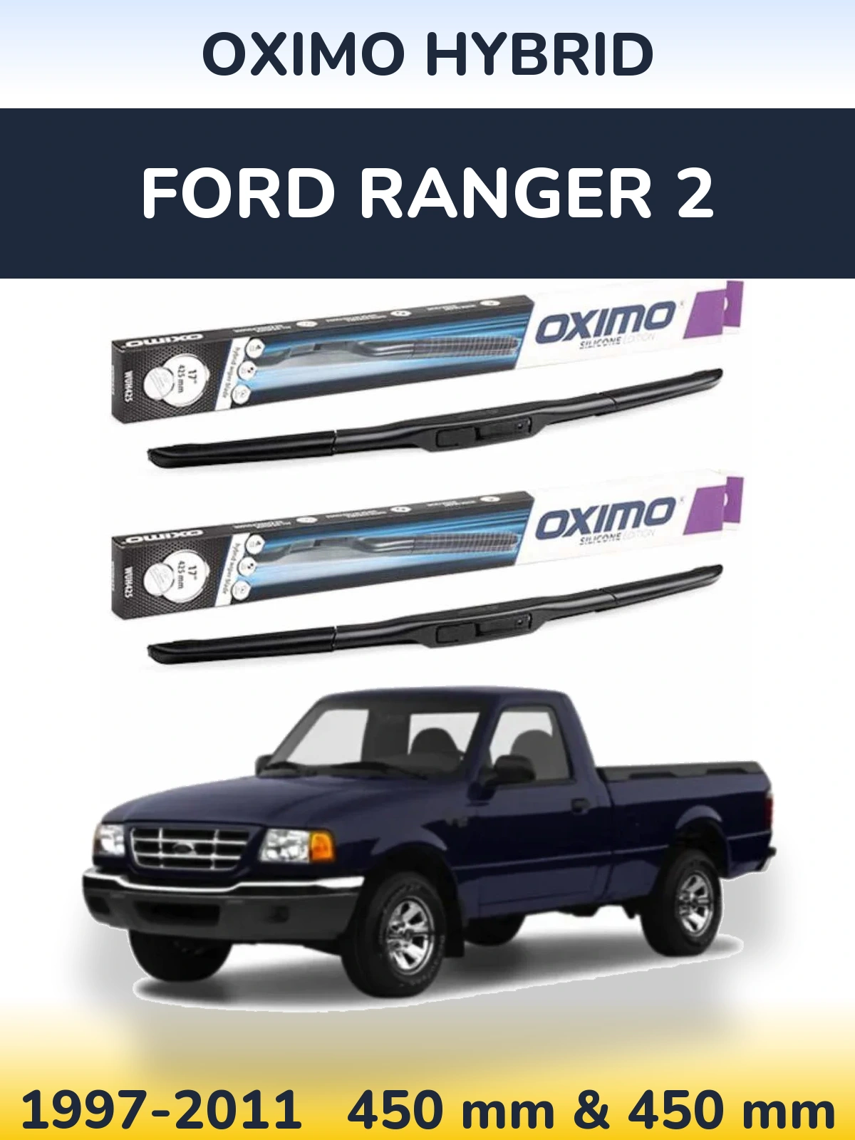 Torkarblad Oximo Hybrid för Ford Ranger 2