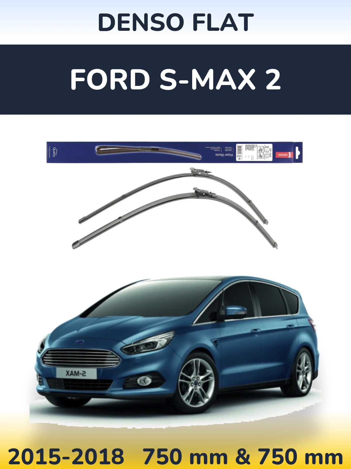 Torkarblad Denso Flat för Ford S-MAX 2