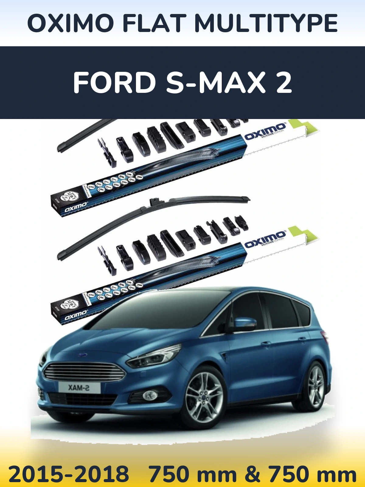 Torkarblad Oximo Flat MultiType för Ford S-MAX 2