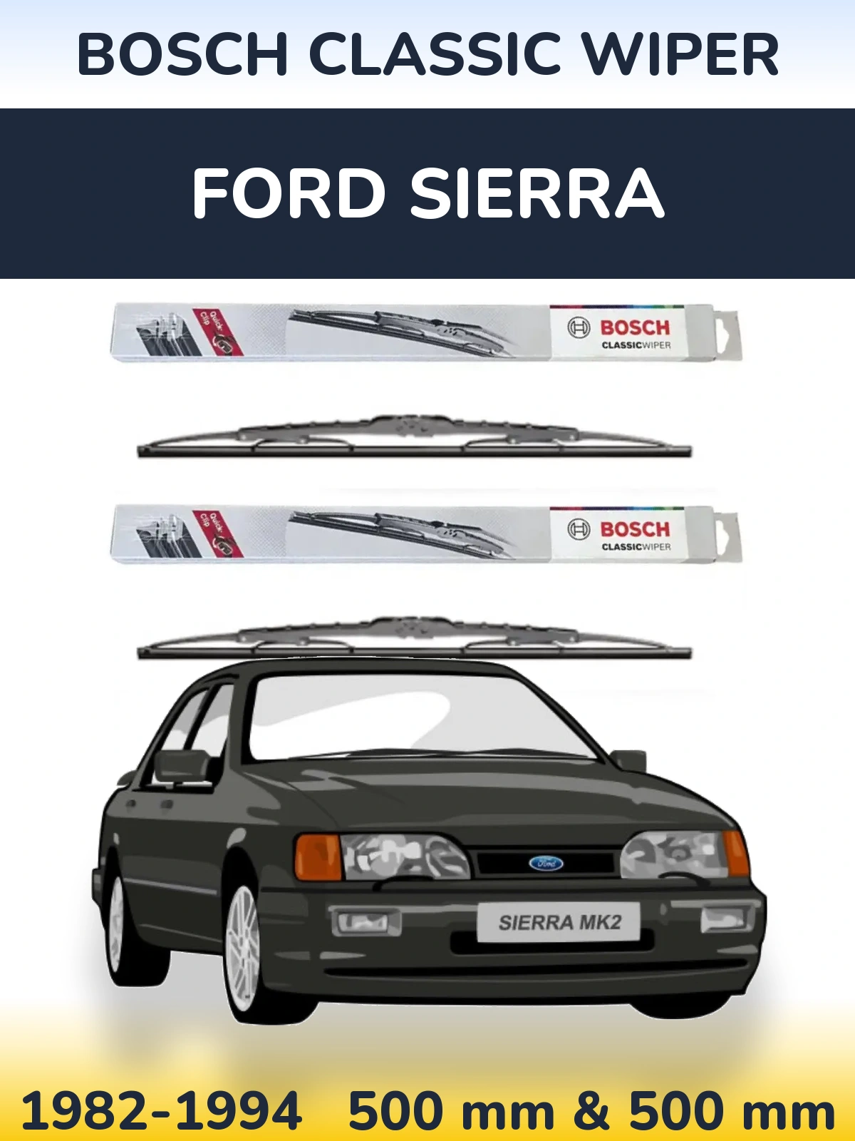 Torkarblad BOSCH Classic Wiper för Ford Sierra