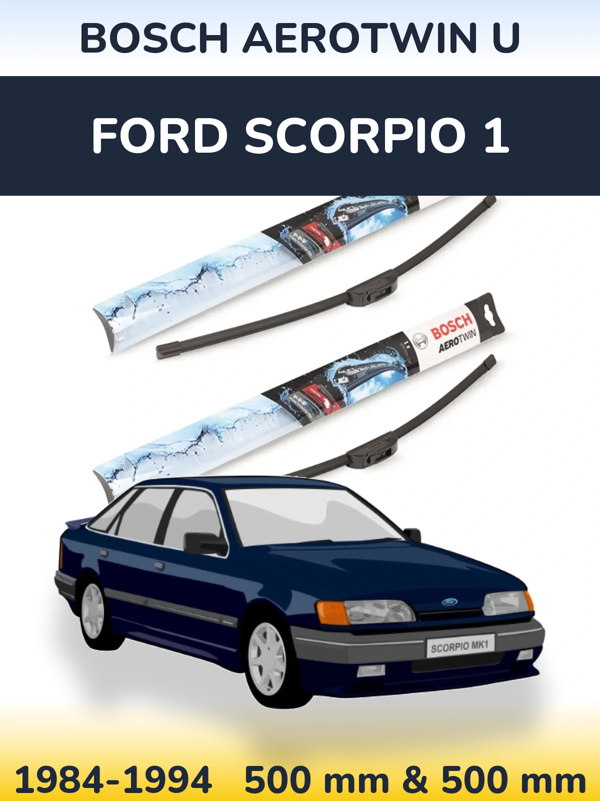 Torkarblad BOSCH AeroTwin U för Ford Scorpio 1