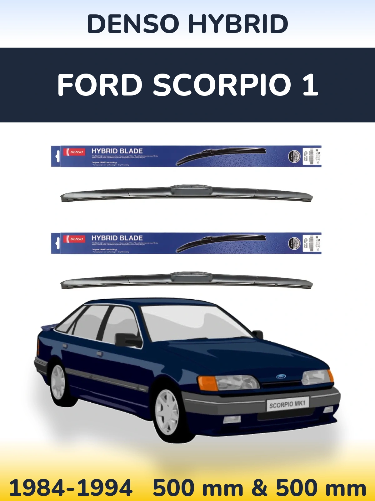 Torkarblad Denso Hybrid för Ford Scorpio 1