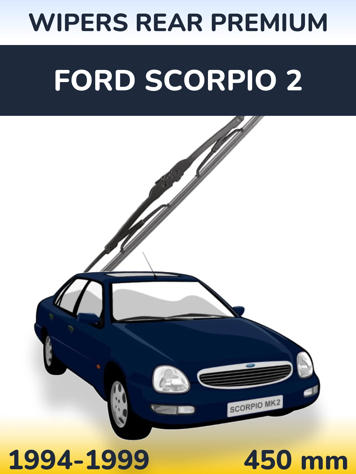 Задня щітка WIPERS REAR PREMIUM 450 мм для Ford Scorpio 2 1994-1999