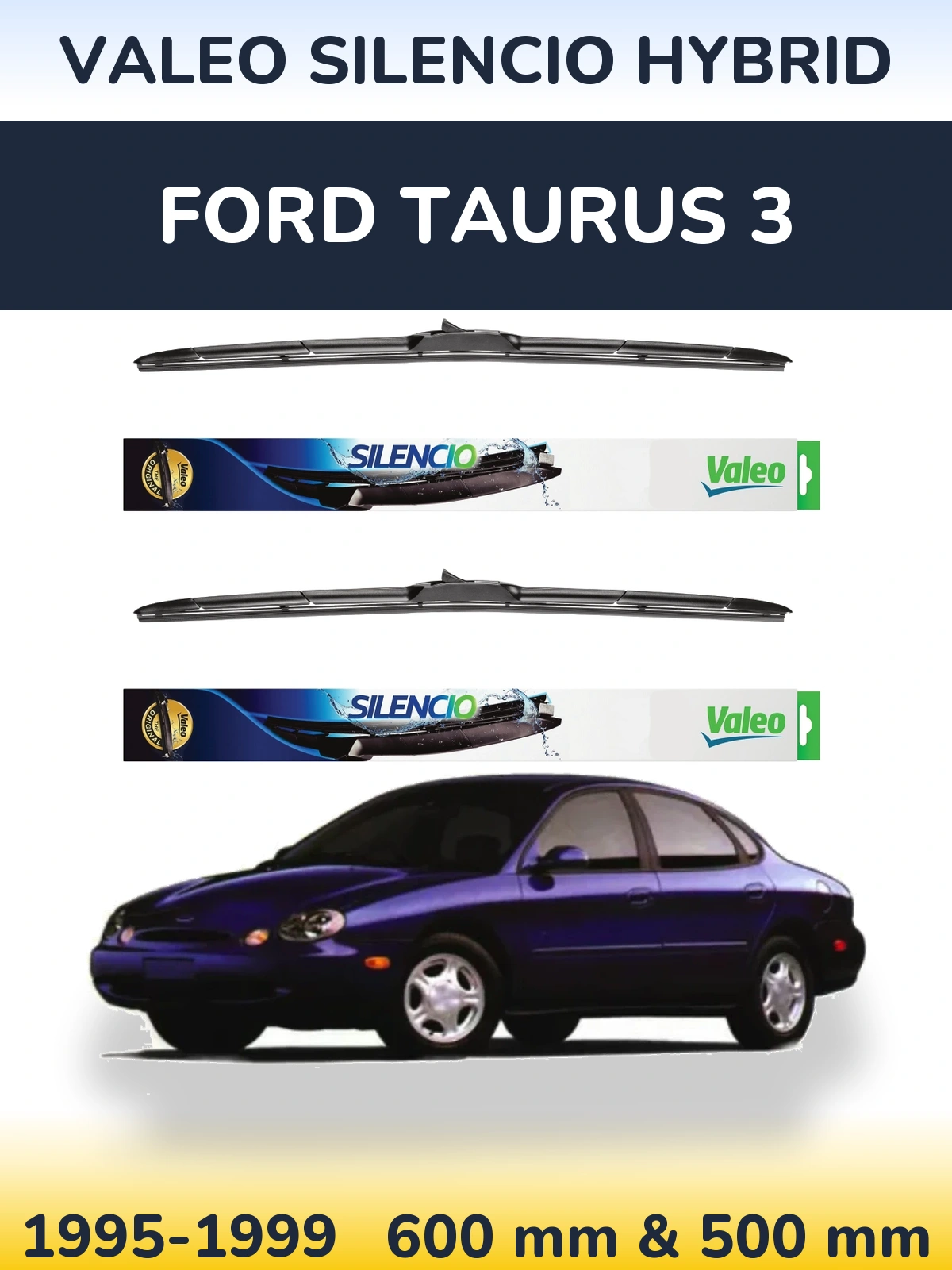 Torkarblad Valeo Silencio Hybrid för Ford Taurus 3