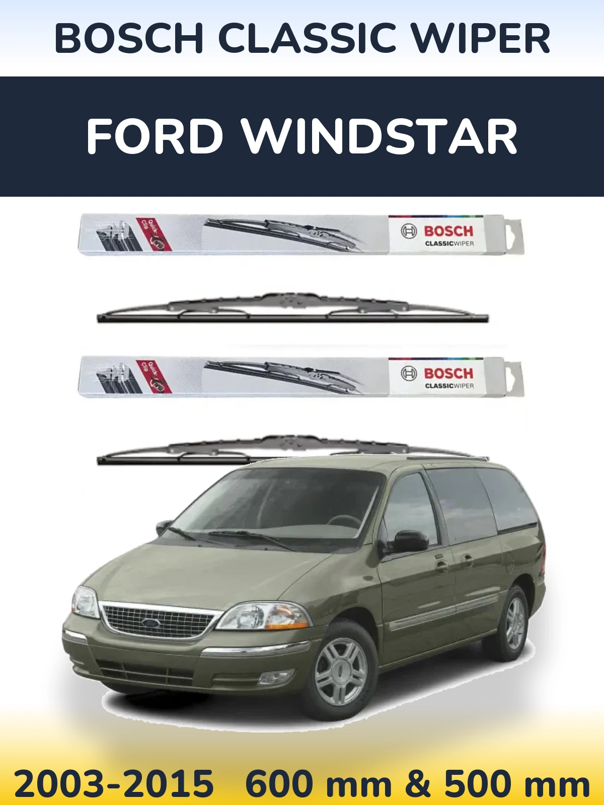 Torkarblad BOSCH Classic Wiper för Ford Windstar