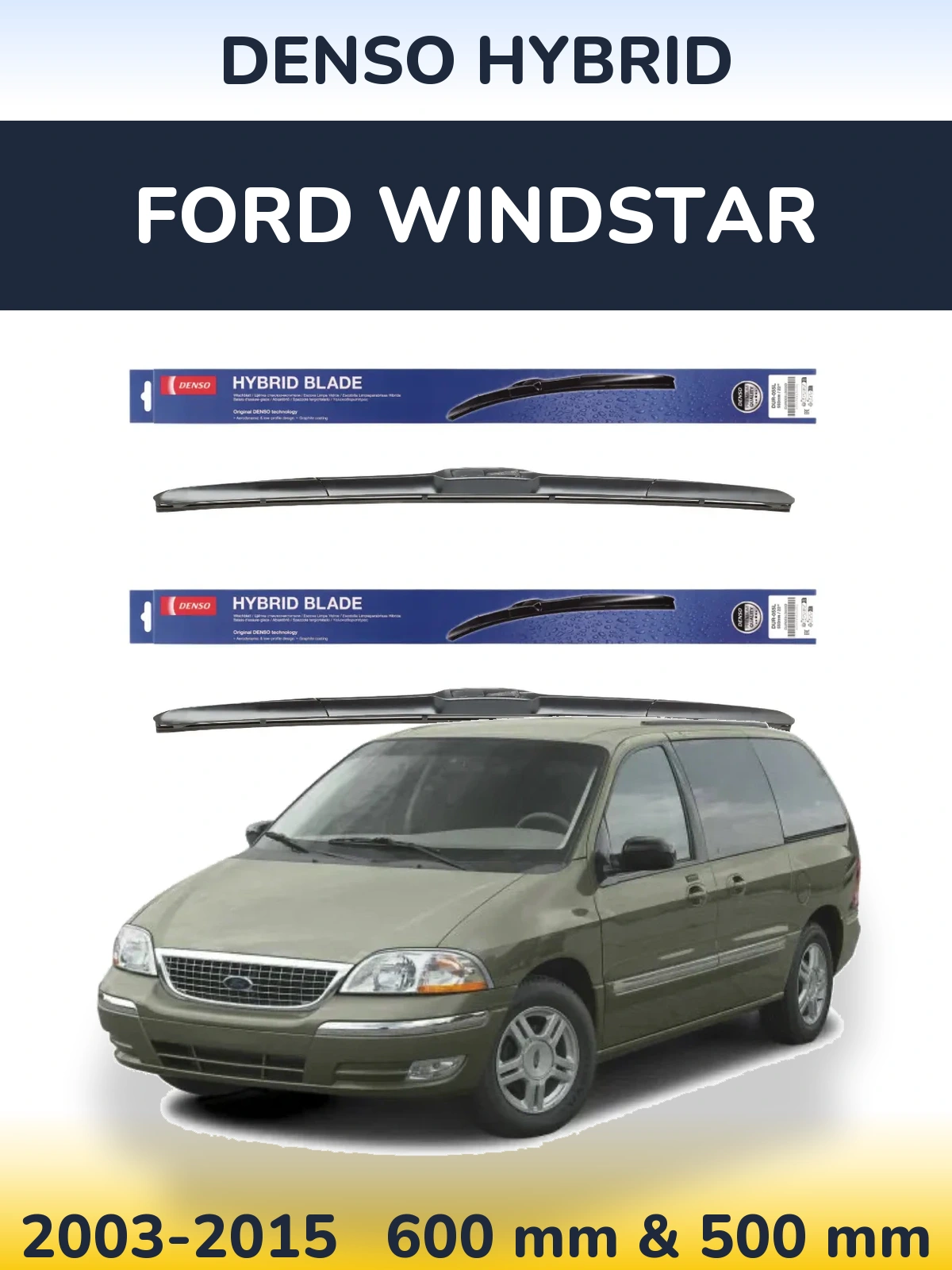 Torkarblad Denso Hybrid för Ford Windstar