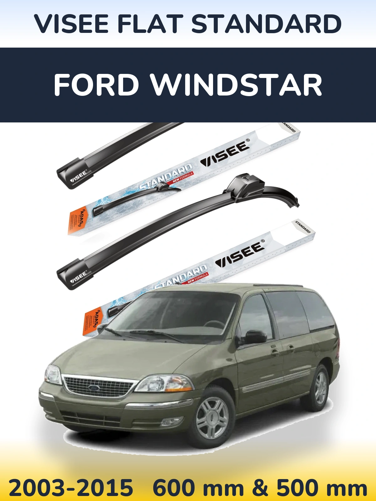 Torkarblad VISEE FLAT STANDARD för Ford Windstar