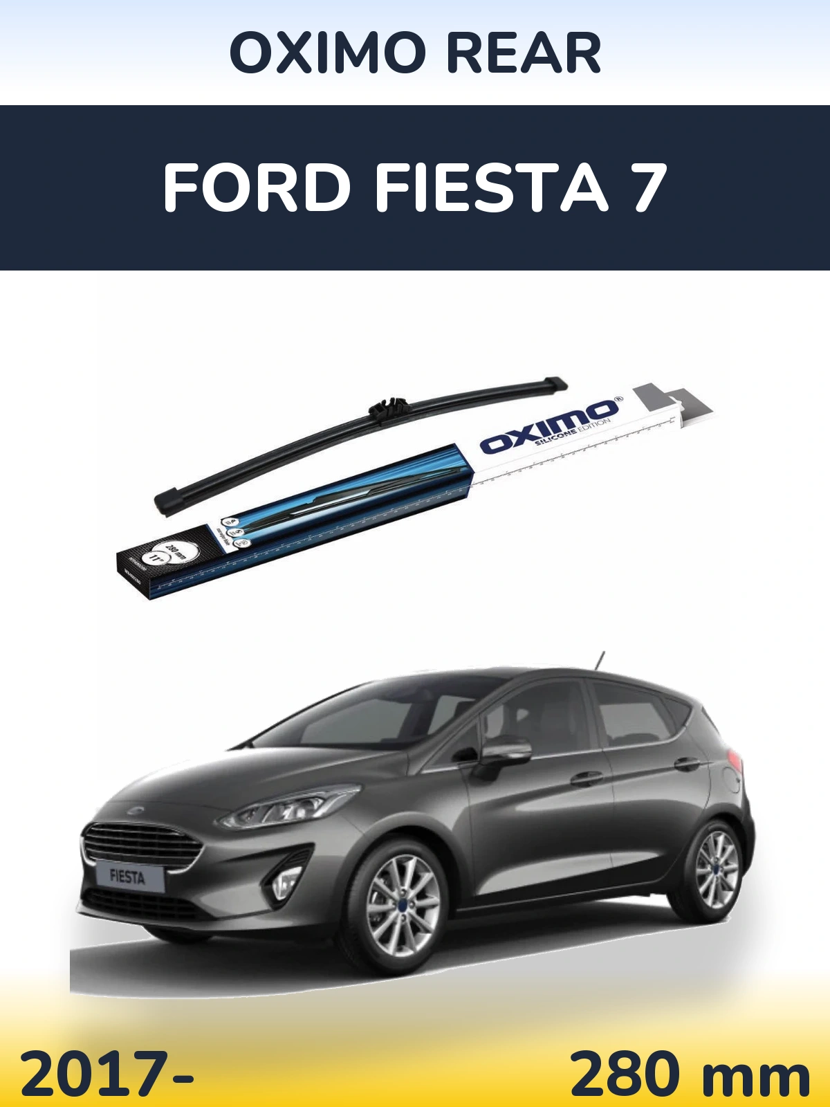 Задний дворник Oximo Rear 280 мм для Ford Fiesta 7 2017-2026