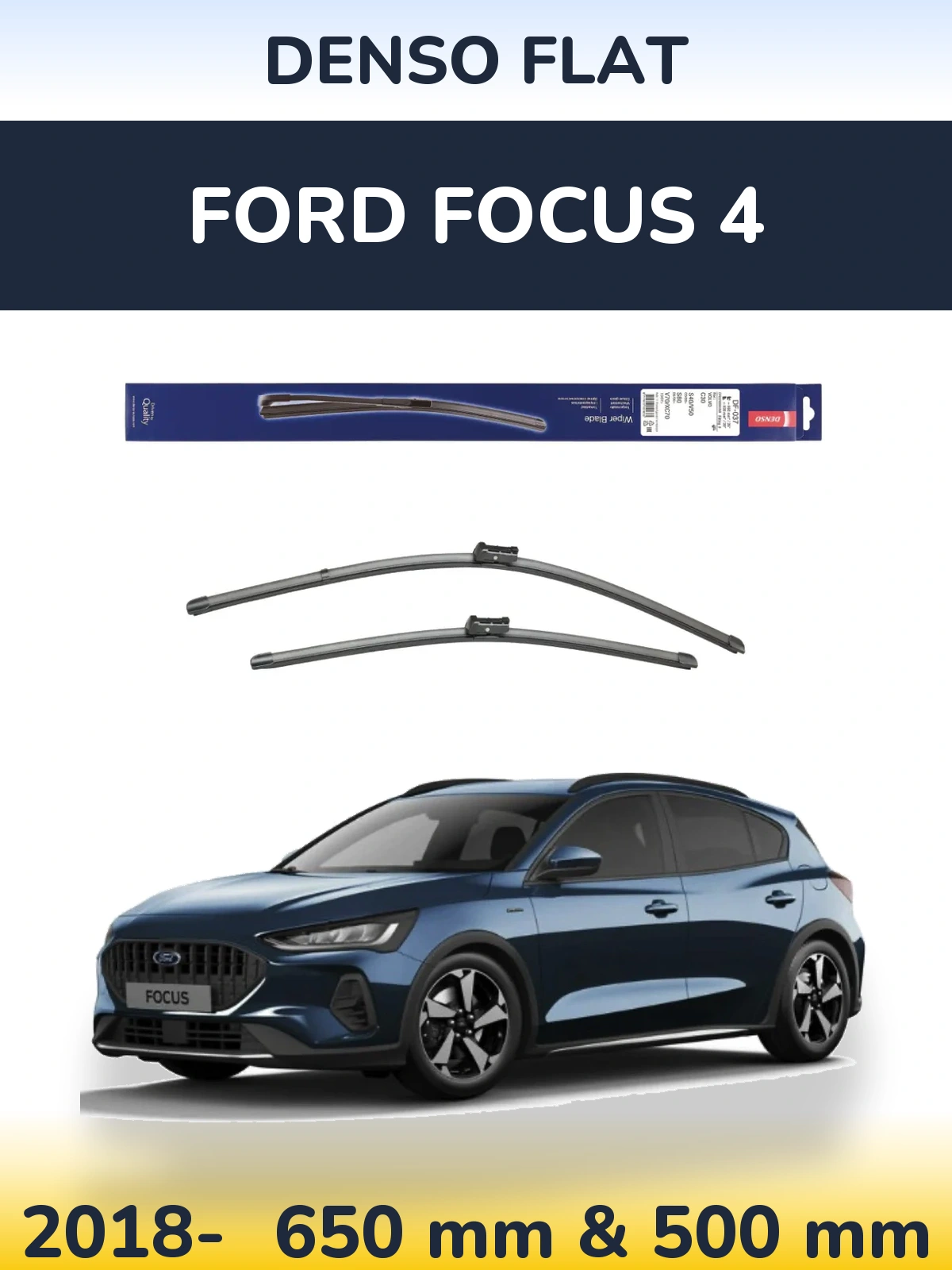 Torkarblad Denso Flat för Ford Focus 4