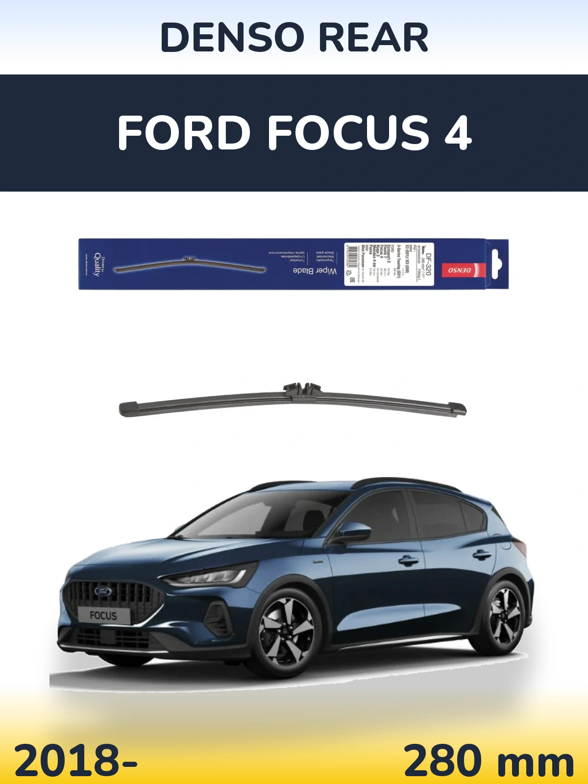 Torkarblad Denso Rear för Ford Focus 4
