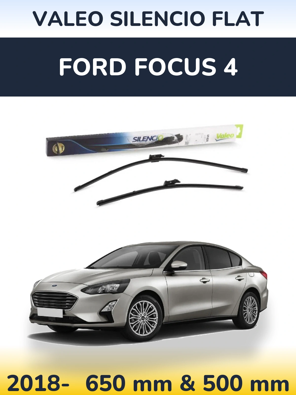 Torkarblad Valeo Silencio Flat för Ford Focus 4