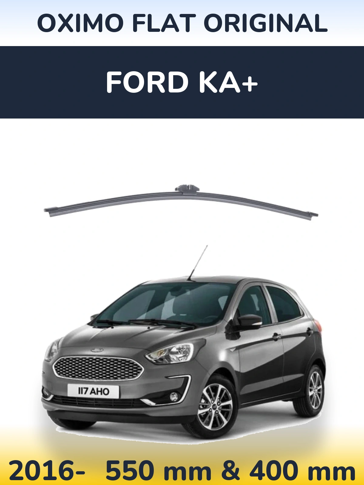 Комплект передних дворников Oximo Flat Original 550 & 400 мм для Ford Ka+ 2016-2026