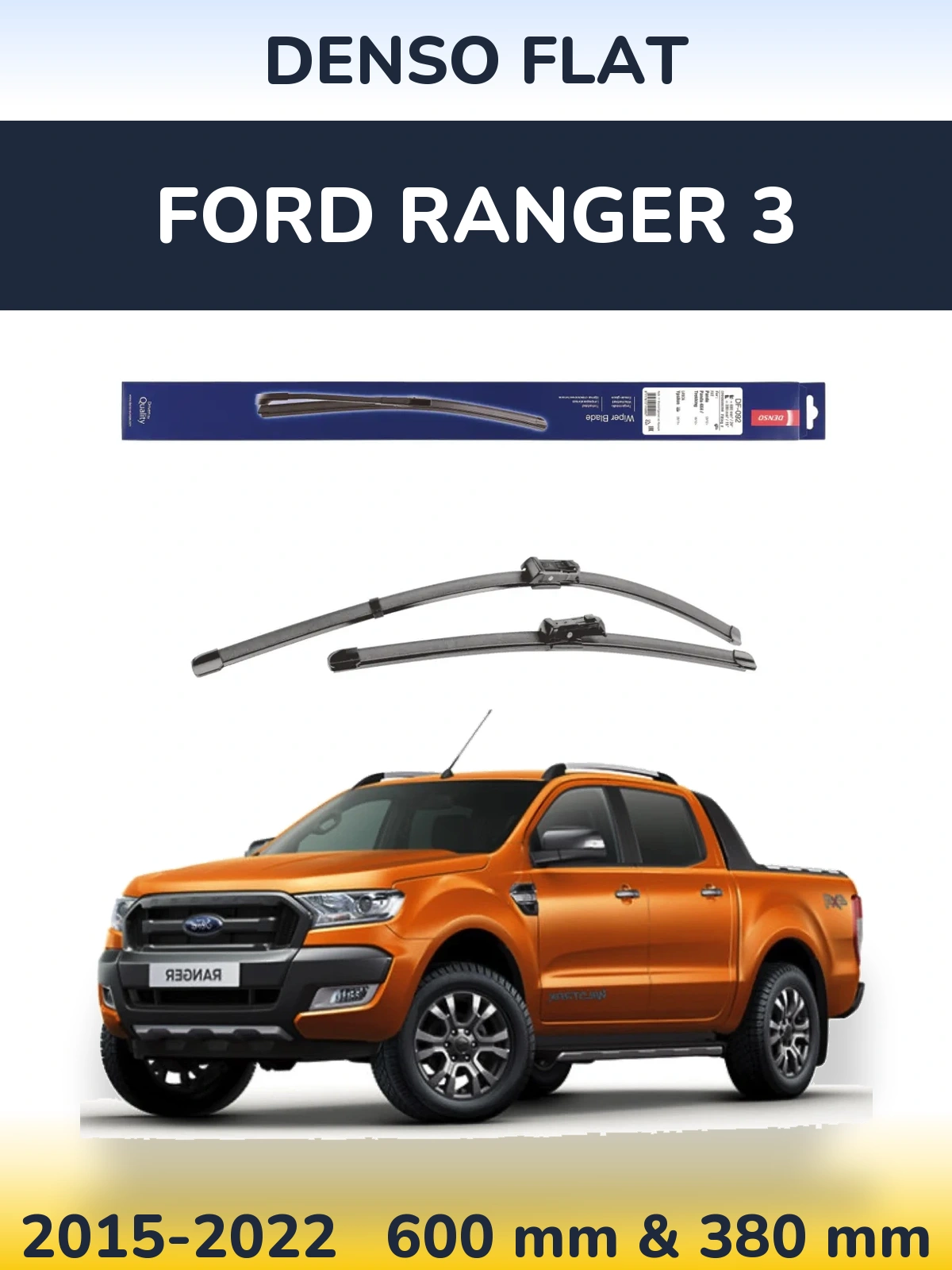 Torkarblad Denso Flat för Ford Ranger 3