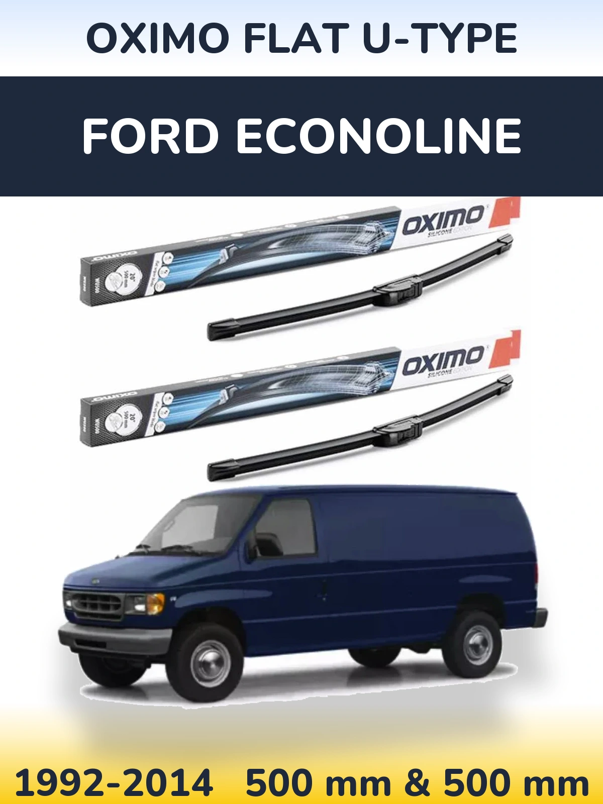 Torkarblad Oximo Flat U-type för Ford Econoline