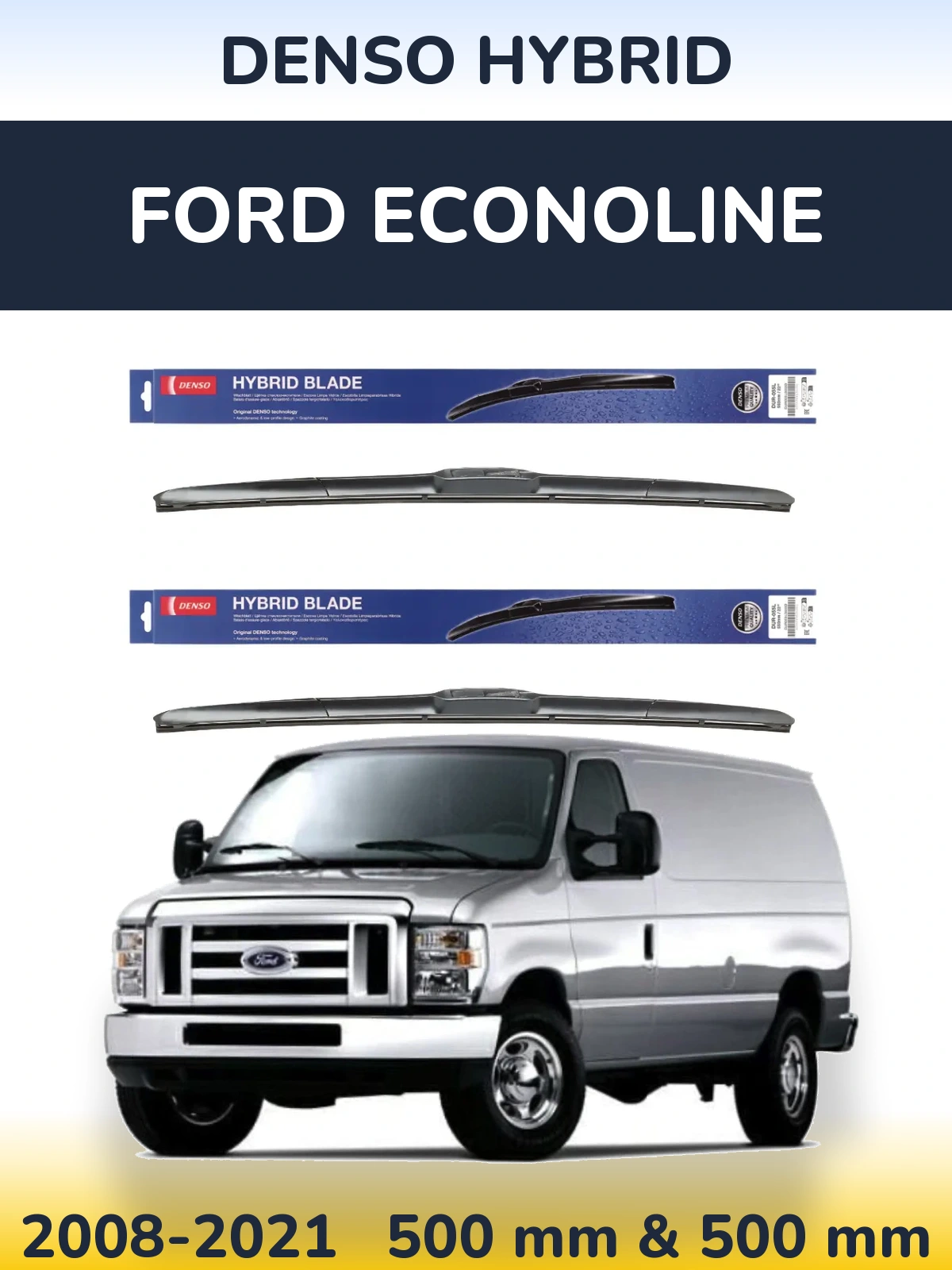 Torkarblad Denso Hybrid för Ford Econoline