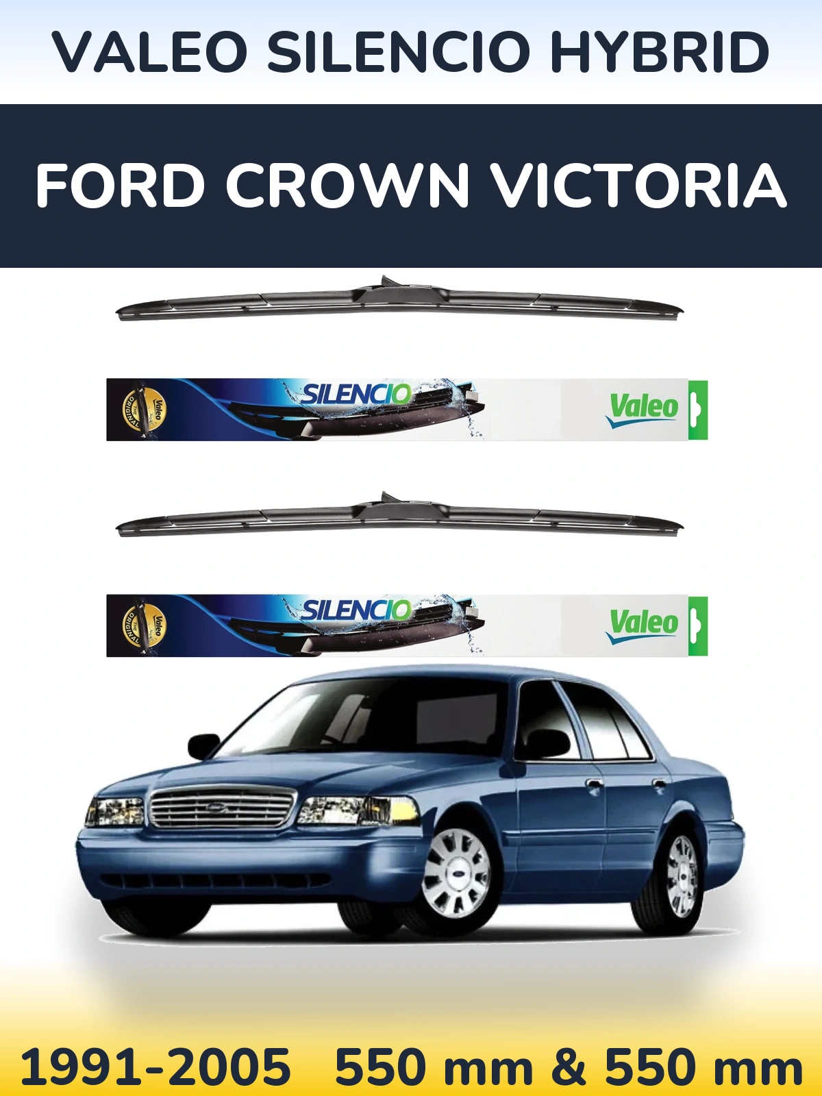 Torkarblad Valeo Silencio Hybrid för Ford Crown Victoria