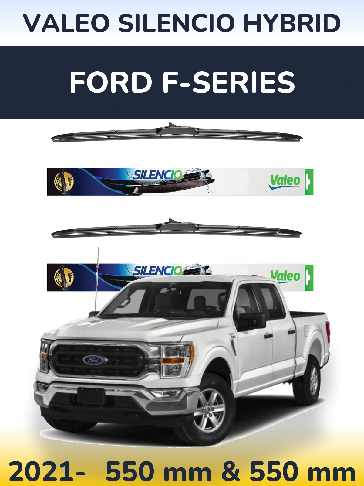 Torkarblad Valeo Silencio Hybrid för Ford F-series