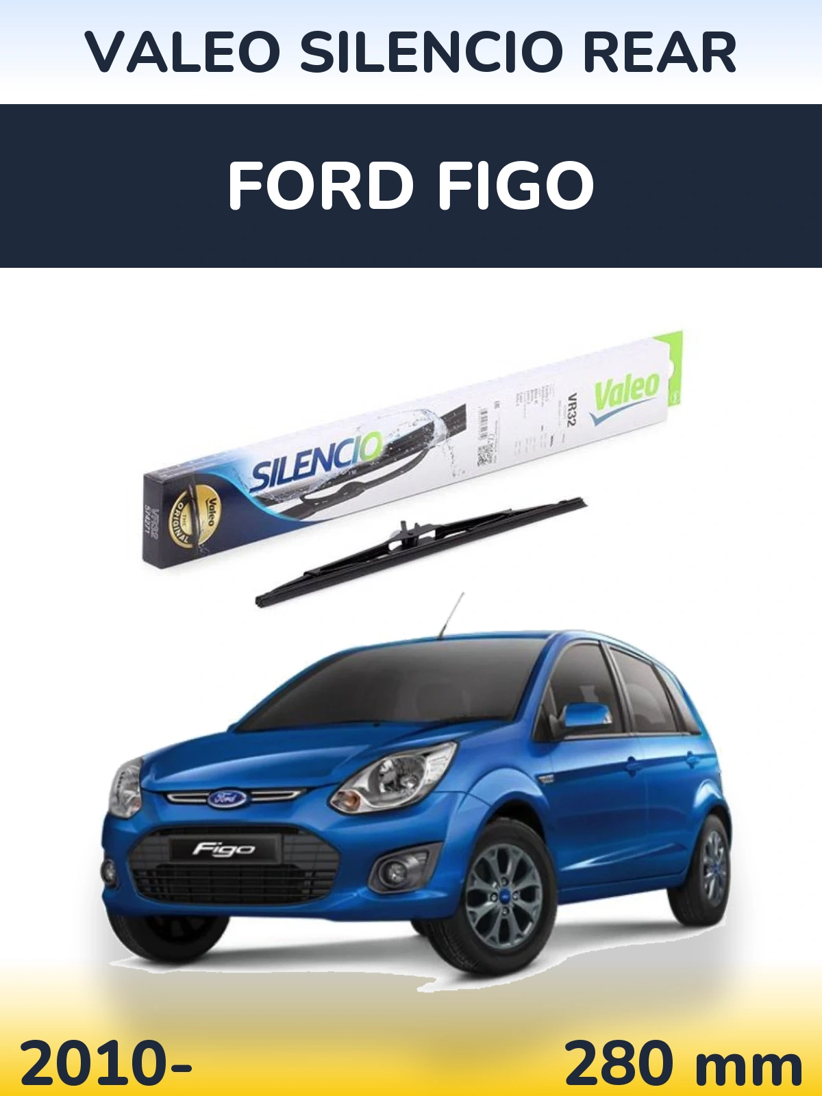 Torkarblad Valeo Silencio Rear för Ford Figo