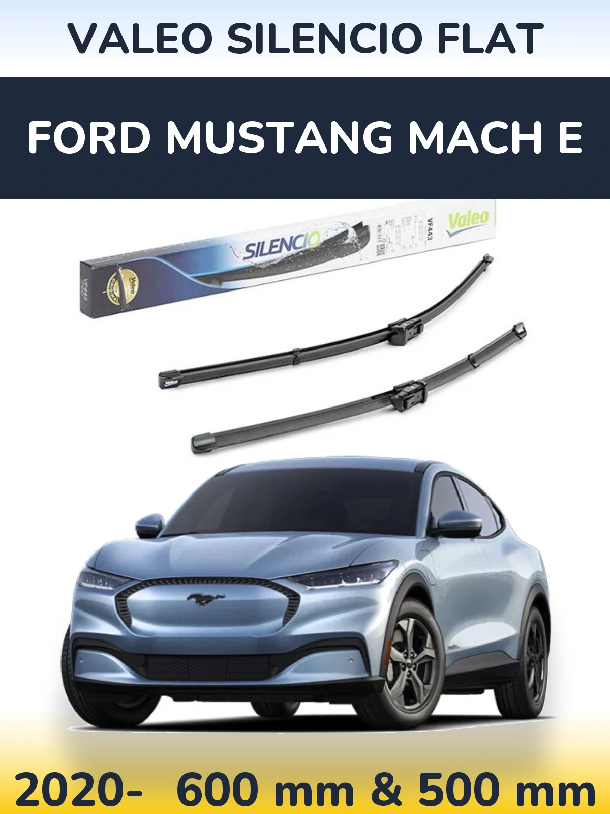 Torkarblad Valeo Silencio Flat för Ford Mustang Mach E