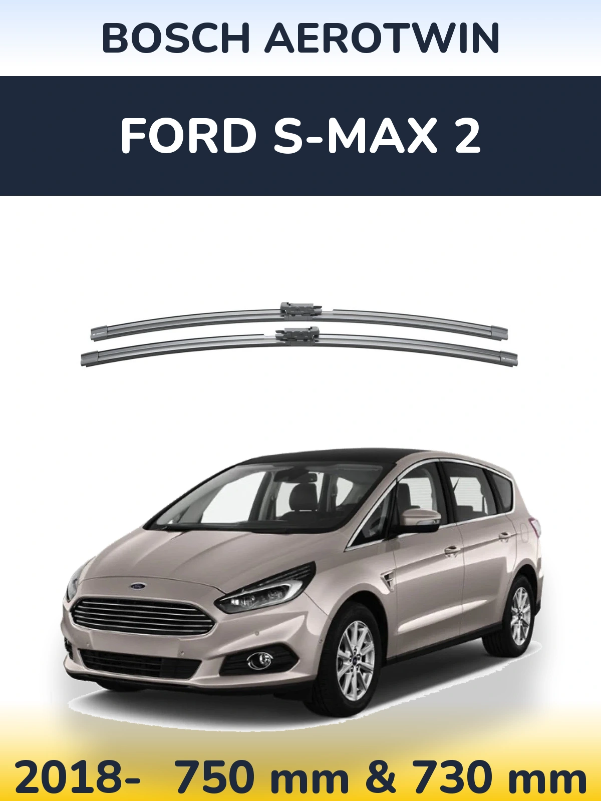 Torkarblad BOSCH AeroTwin för Ford S-MAX 2