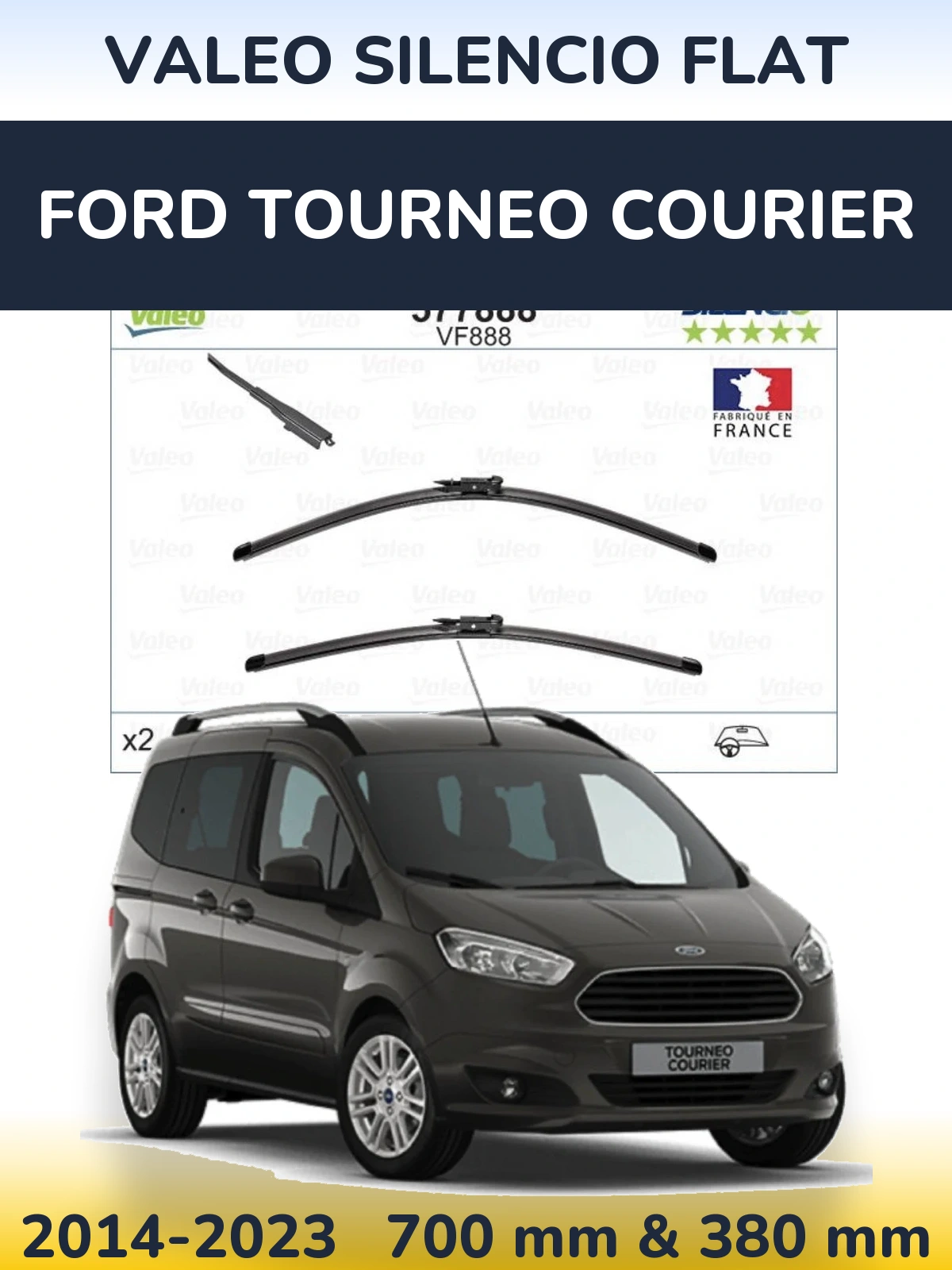 Torkarblad Valeo Silencio Flat för Ford Tourneo Courier