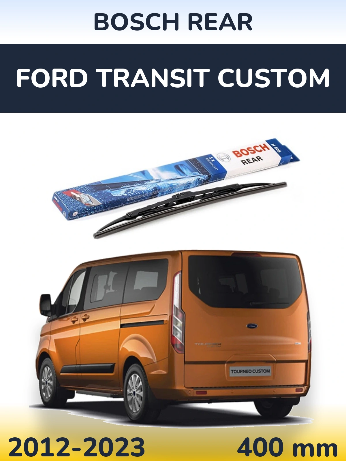 Rear wiper blade BOSCH Rear 380 mm for Ford Transit Custom 2012-2023