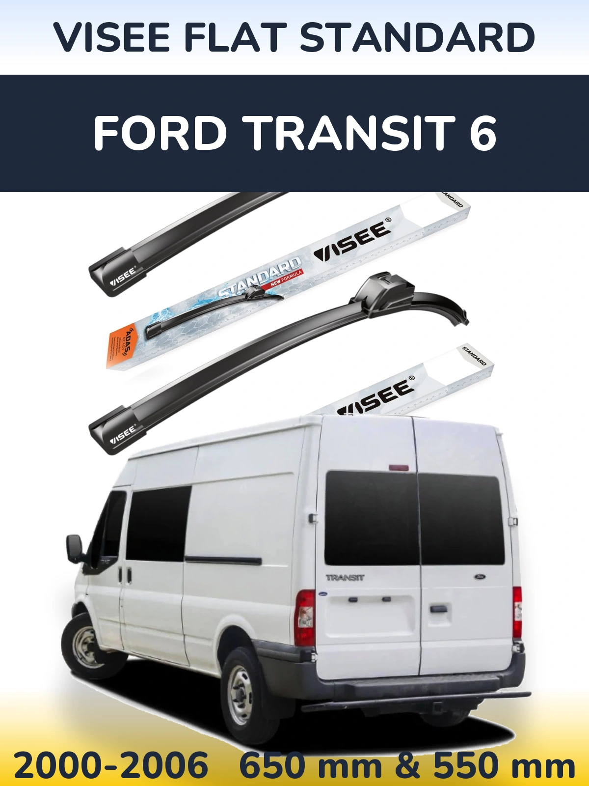 Torkarblad VISEE FLAT STANDARD för Ford Transit 6