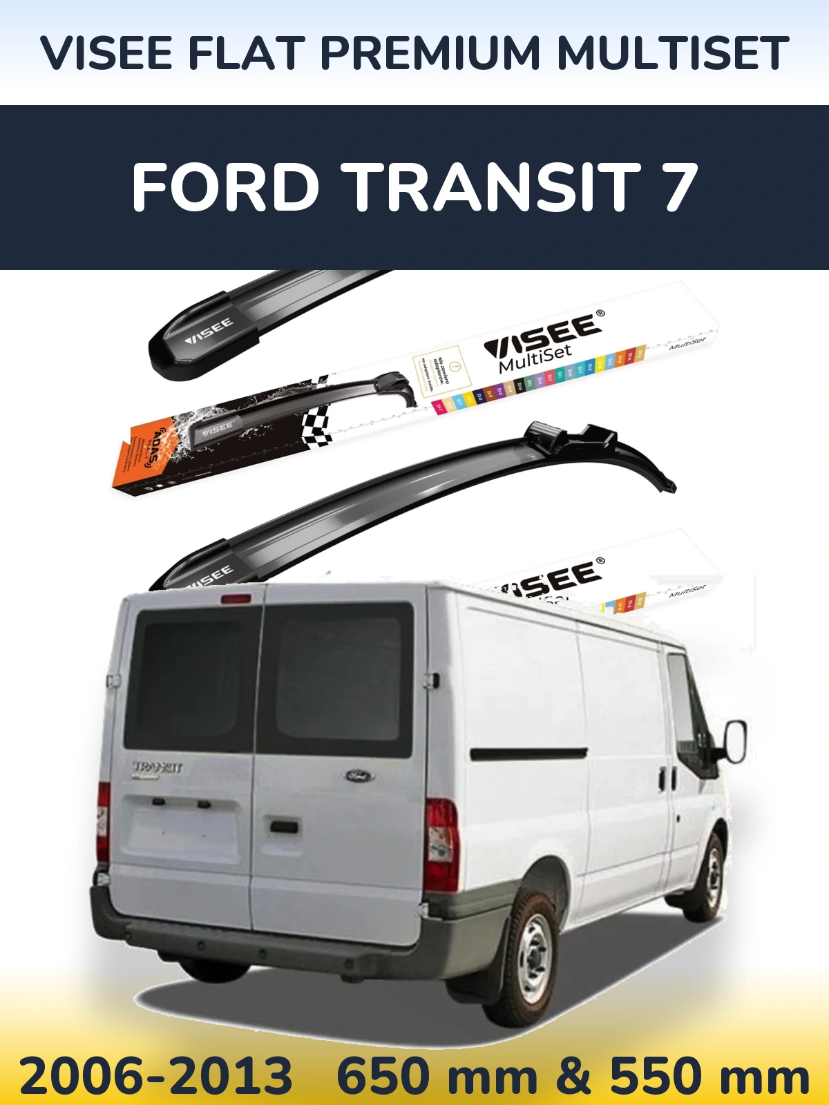 Torkarblad VISEE FLAT PREMIUM MultiSet för Ford Transit 7