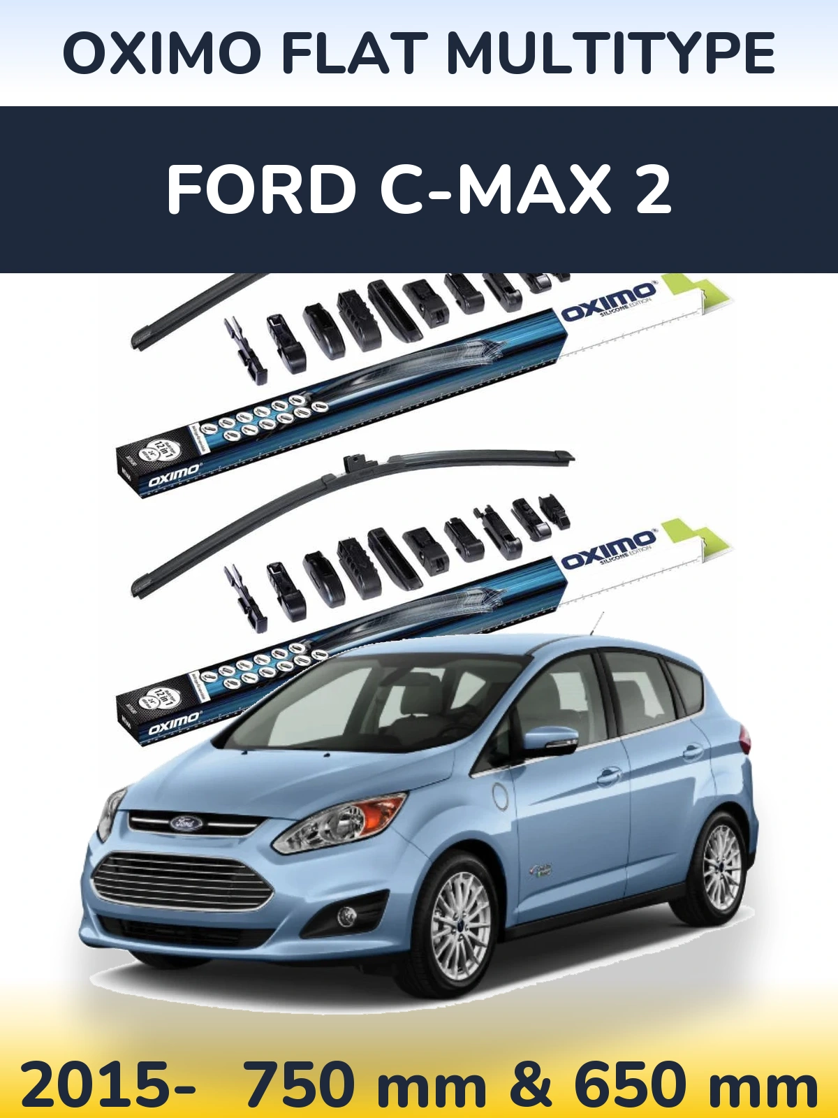 Torkarblad Oximo Flat MultiType för Ford C-MAX 2