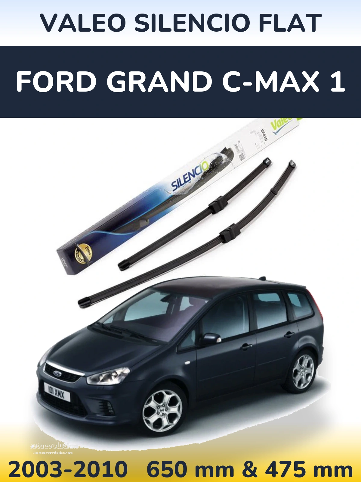 Torkarblad Valeo Silencio Flat för Ford Grand C-MAX 1