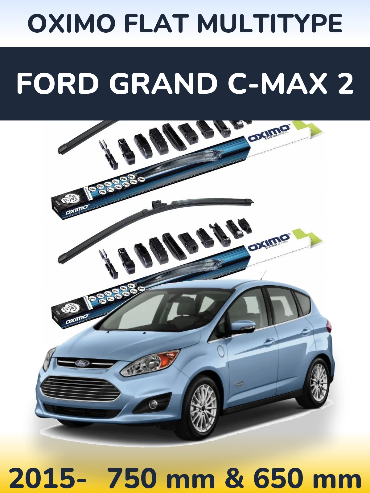 Torkarblad Oximo Flat MultiType för Ford Grand C-MAX 2