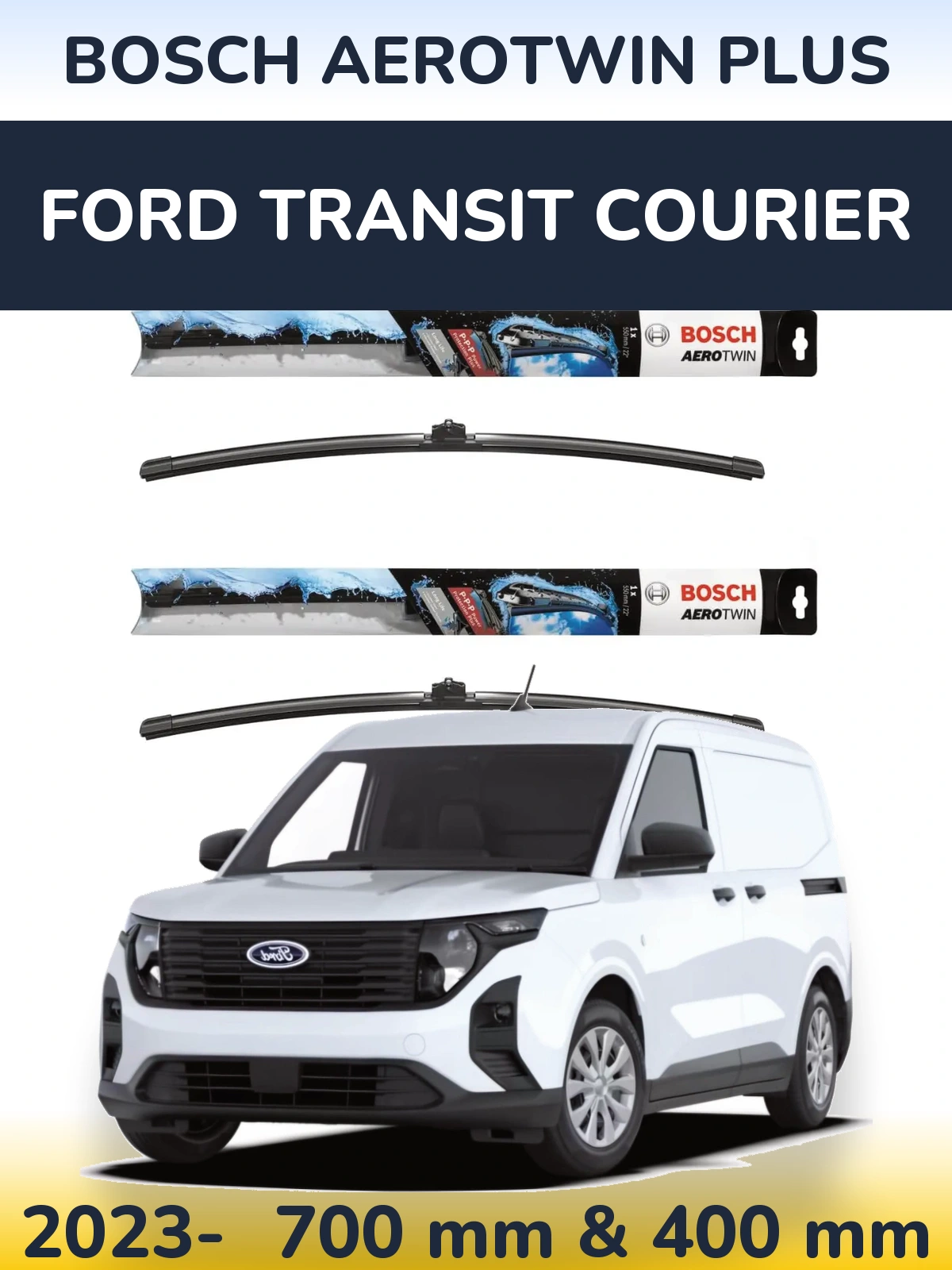 Torkarblad BOSCH AeroTwin Plus för Ford Transit Courier