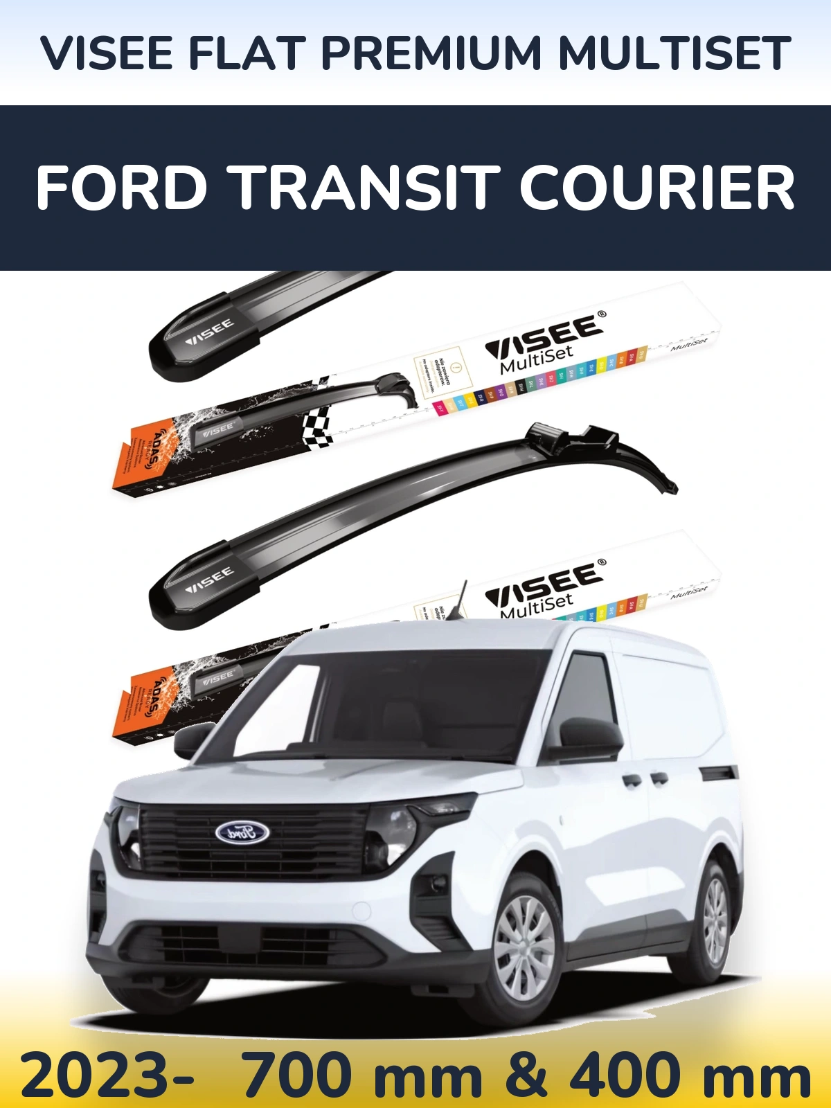 Torkarblad VISEE FLAT PREMIUM MultiSet för Ford Transit Courier