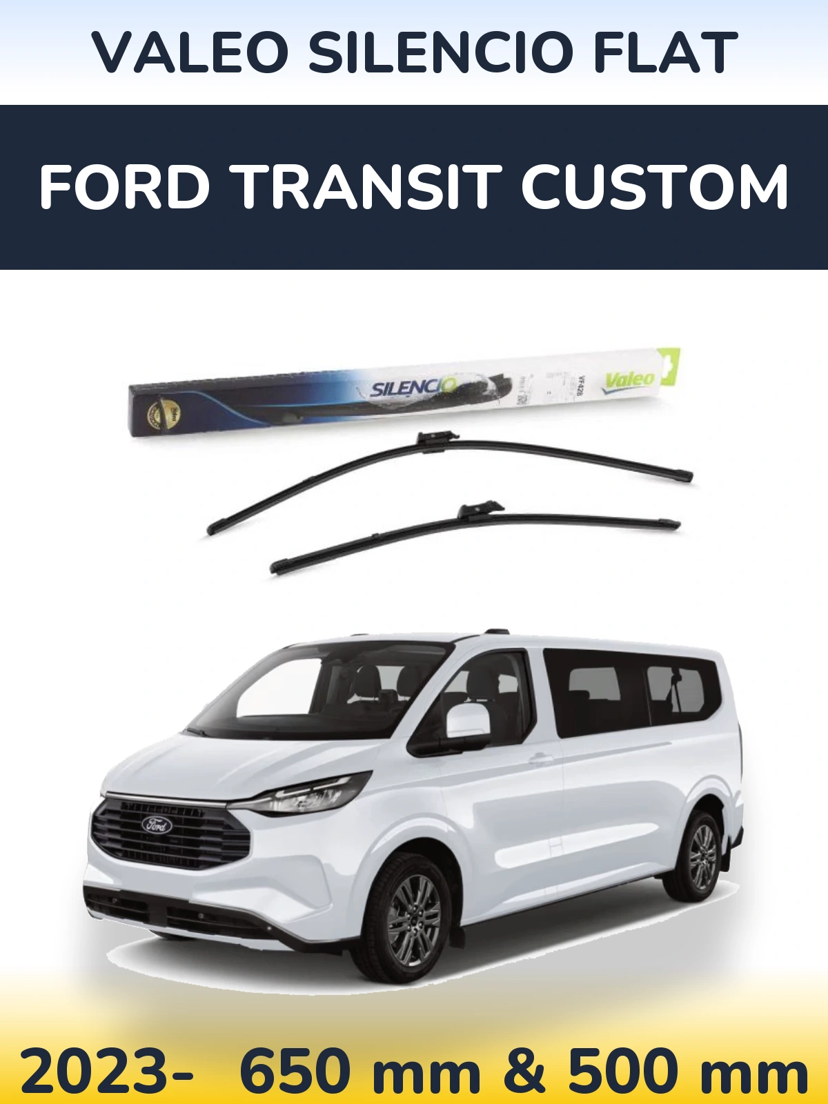 Torkarblad Valeo Silencio Flat för Ford Transit Custom