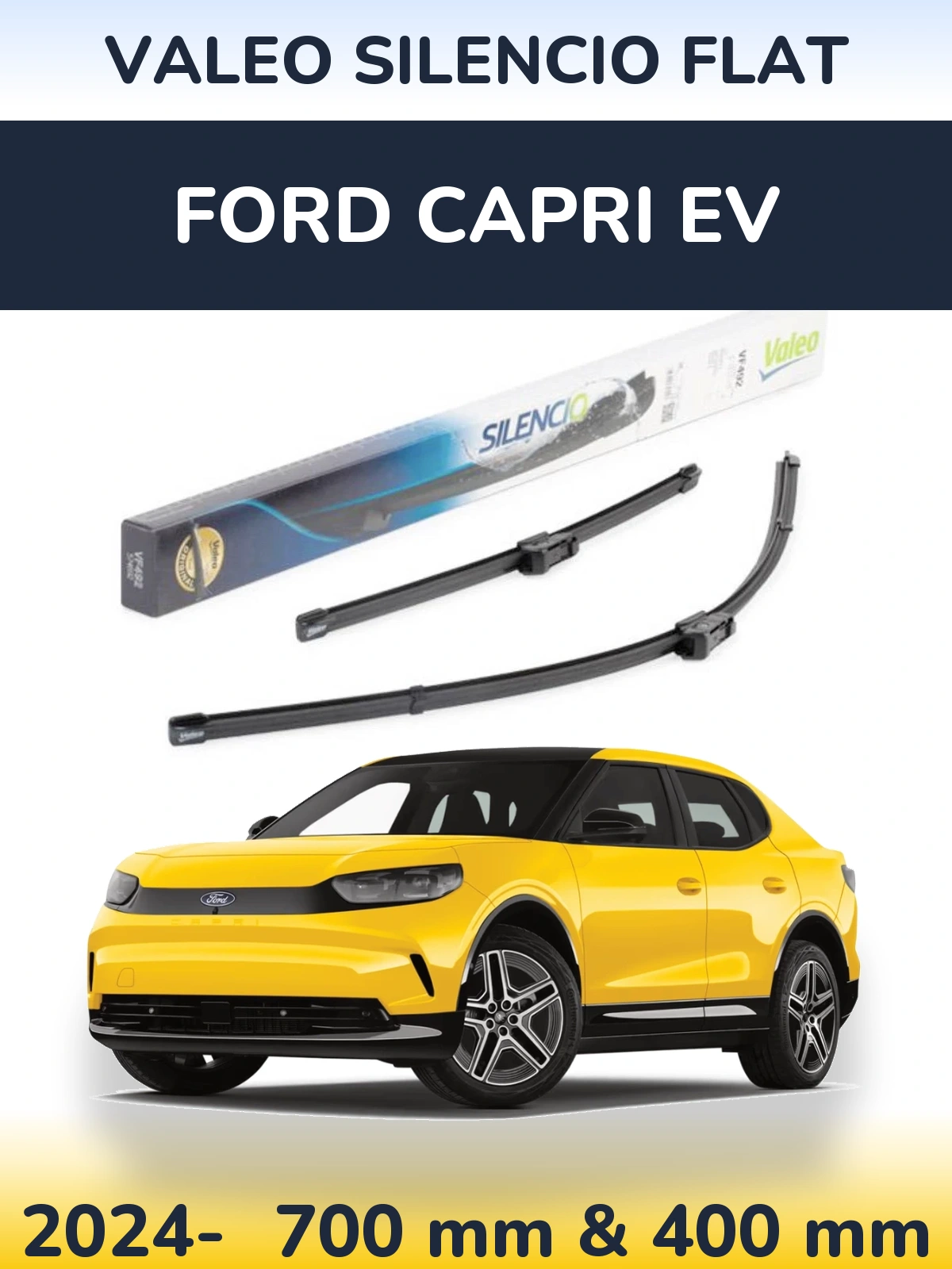 Torkarblad Valeo Silencio Flat för Ford Capri EV