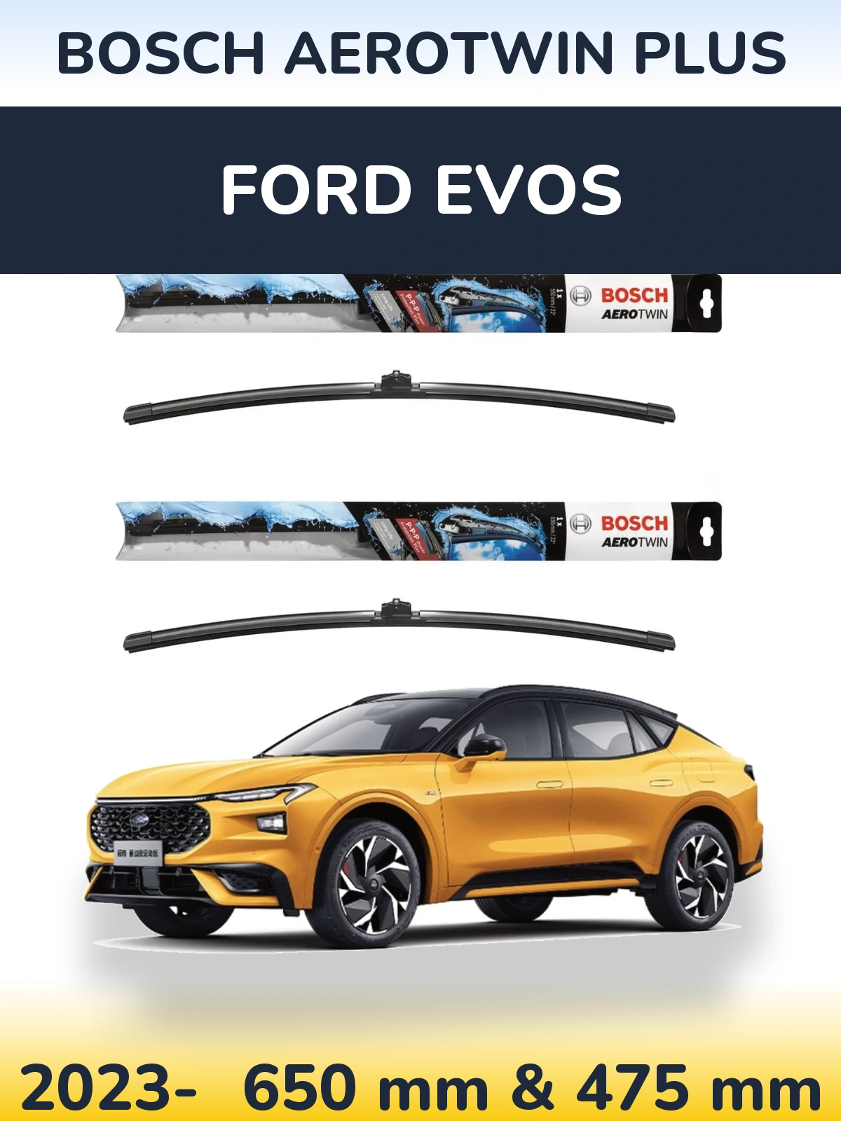 Torkarblad BOSCH AeroTwin Plus för Ford Evos