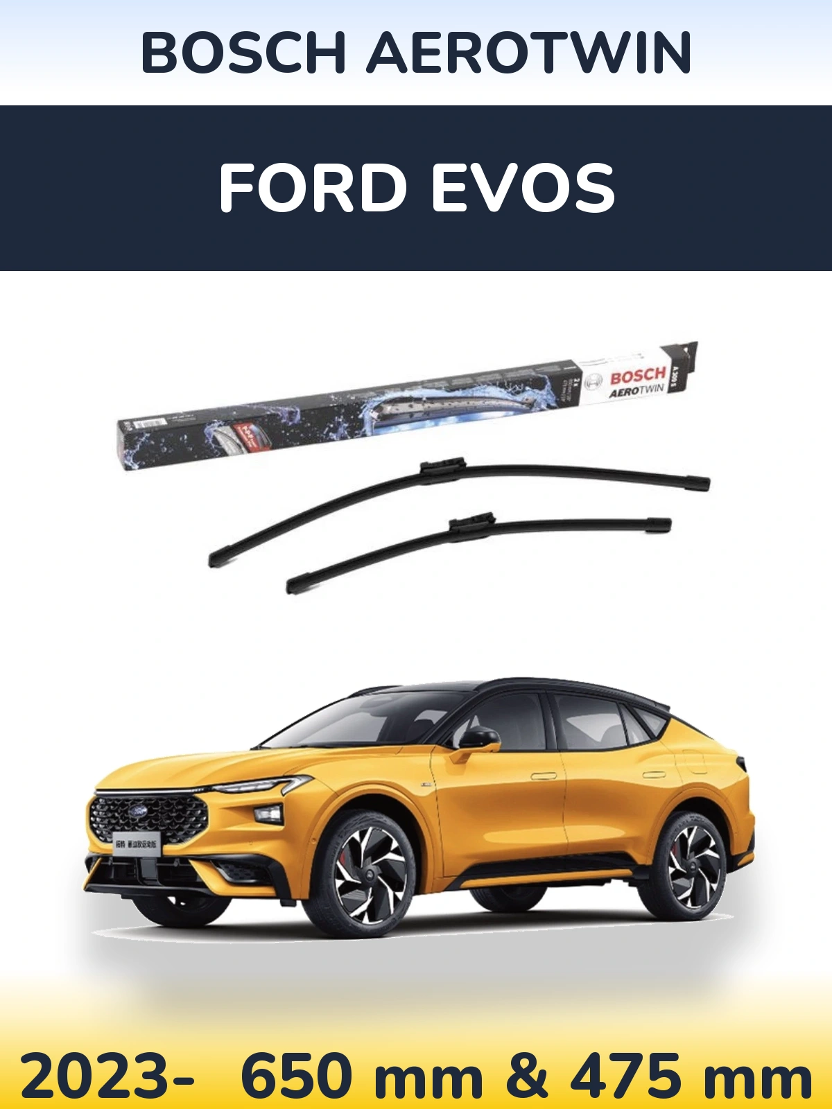 Torkarblad BOSCH AeroTwin för Ford Evos