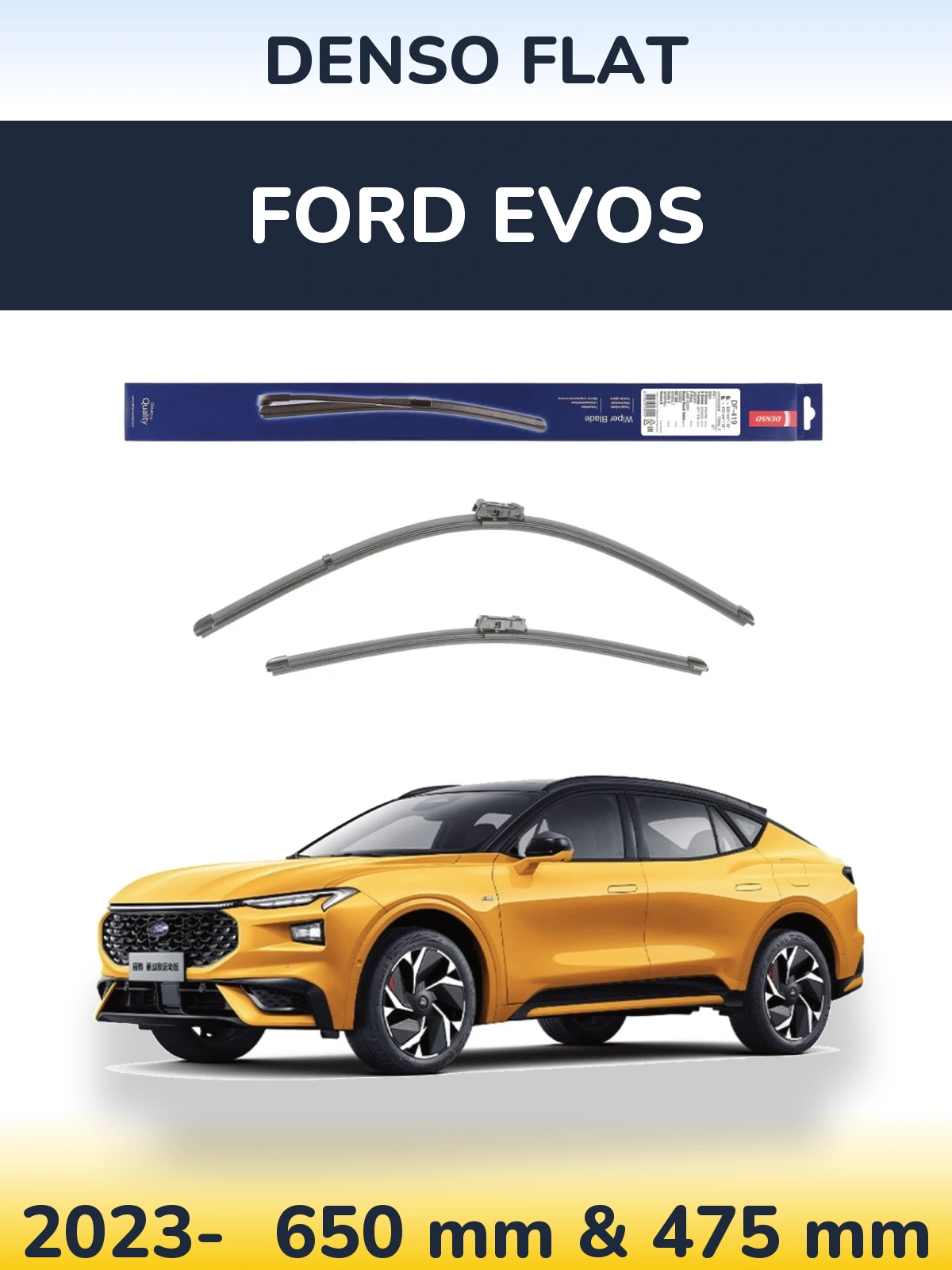 Torkarblad Denso Flat för Ford Evos
