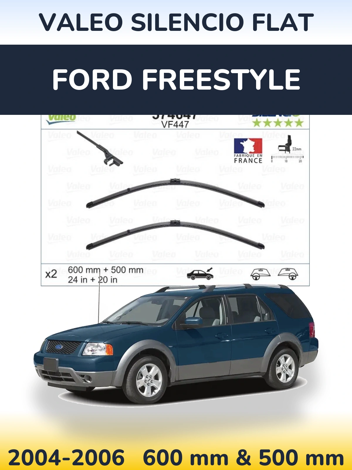 Torkarblad Valeo Silencio Flat för Ford Freestyle