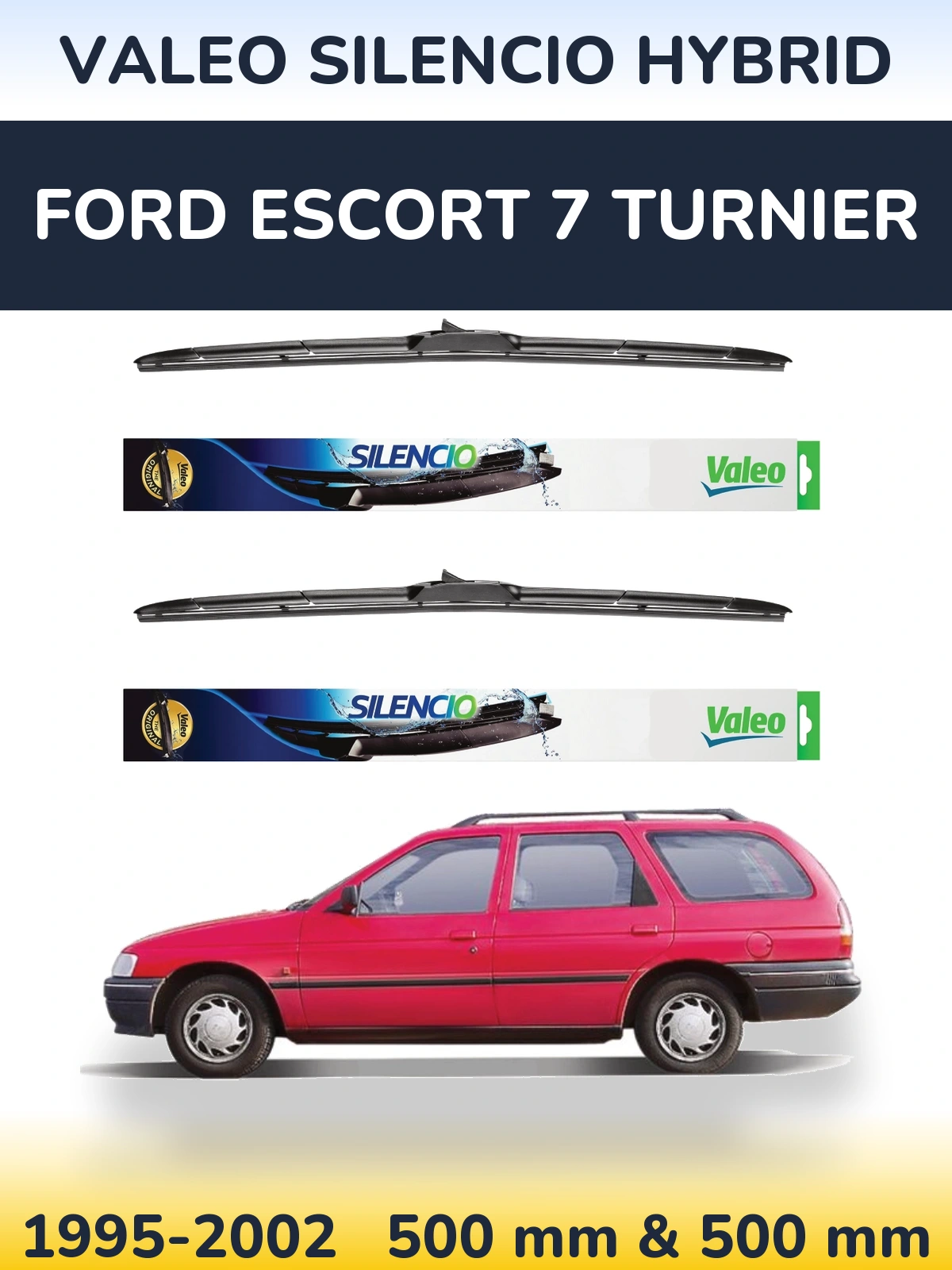Torkarblad Valeo Silencio Hybrid för Ford Escort 7 Turnier