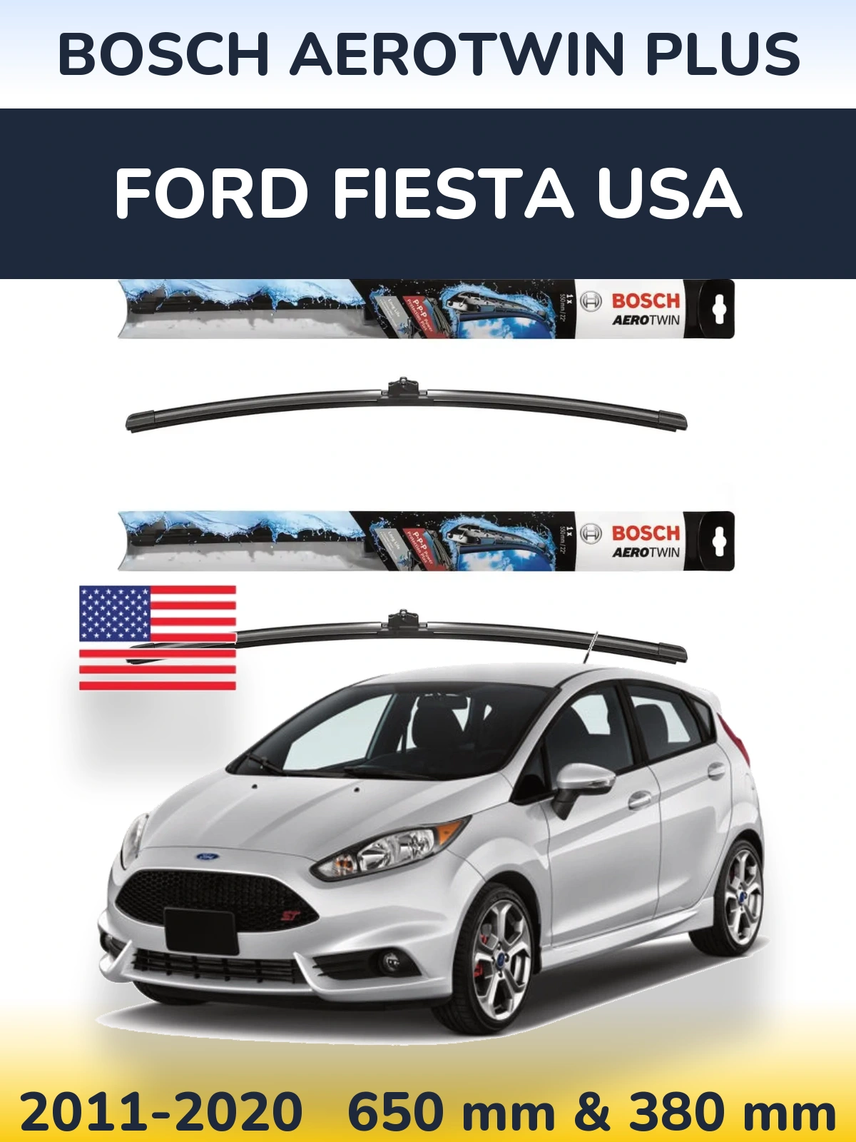 Torkarblad BOSCH AeroTwin Plus för Ford Fiesta USA