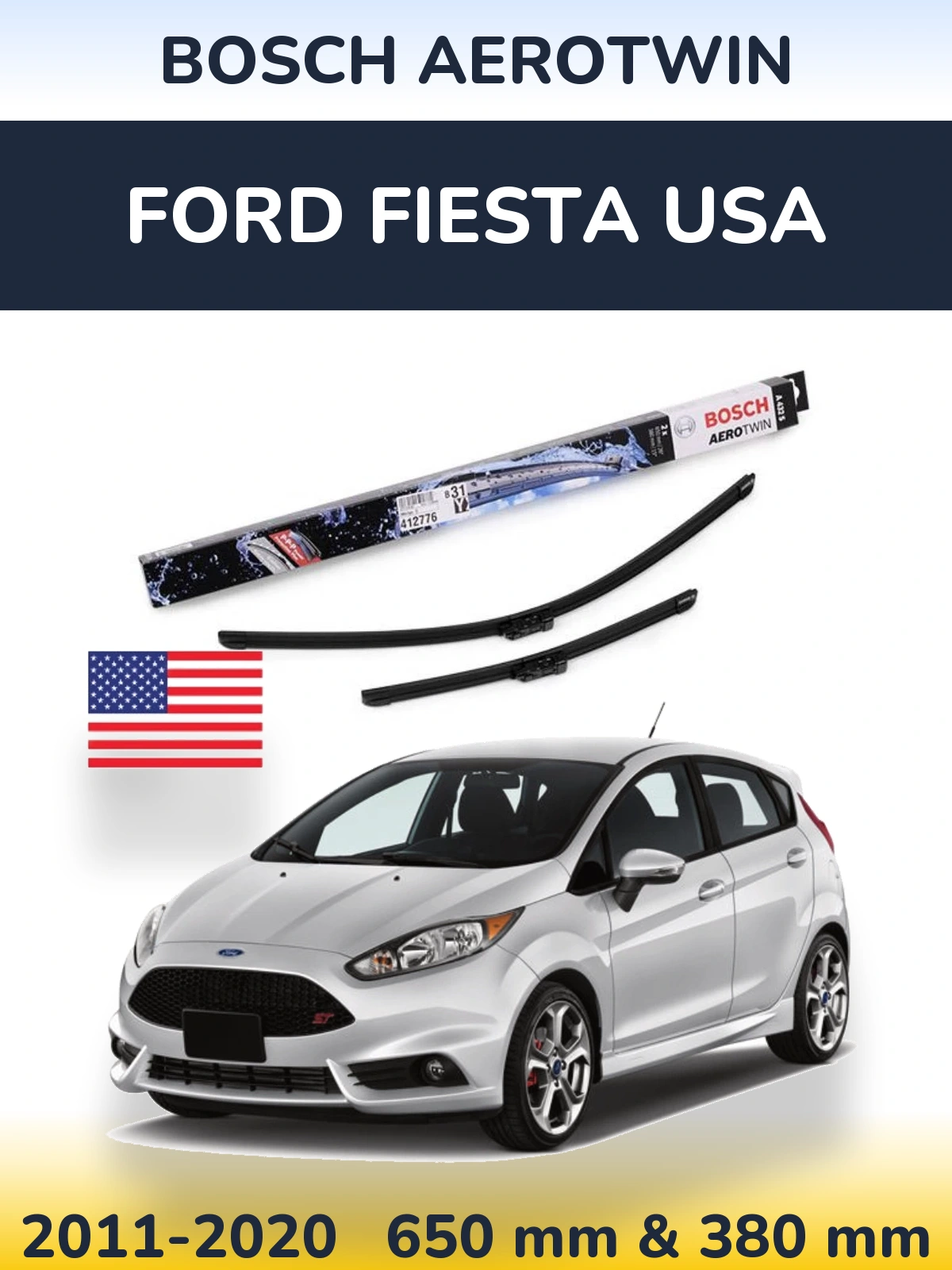 Torkarblad BOSCH AeroTwin för Ford Fiesta USA