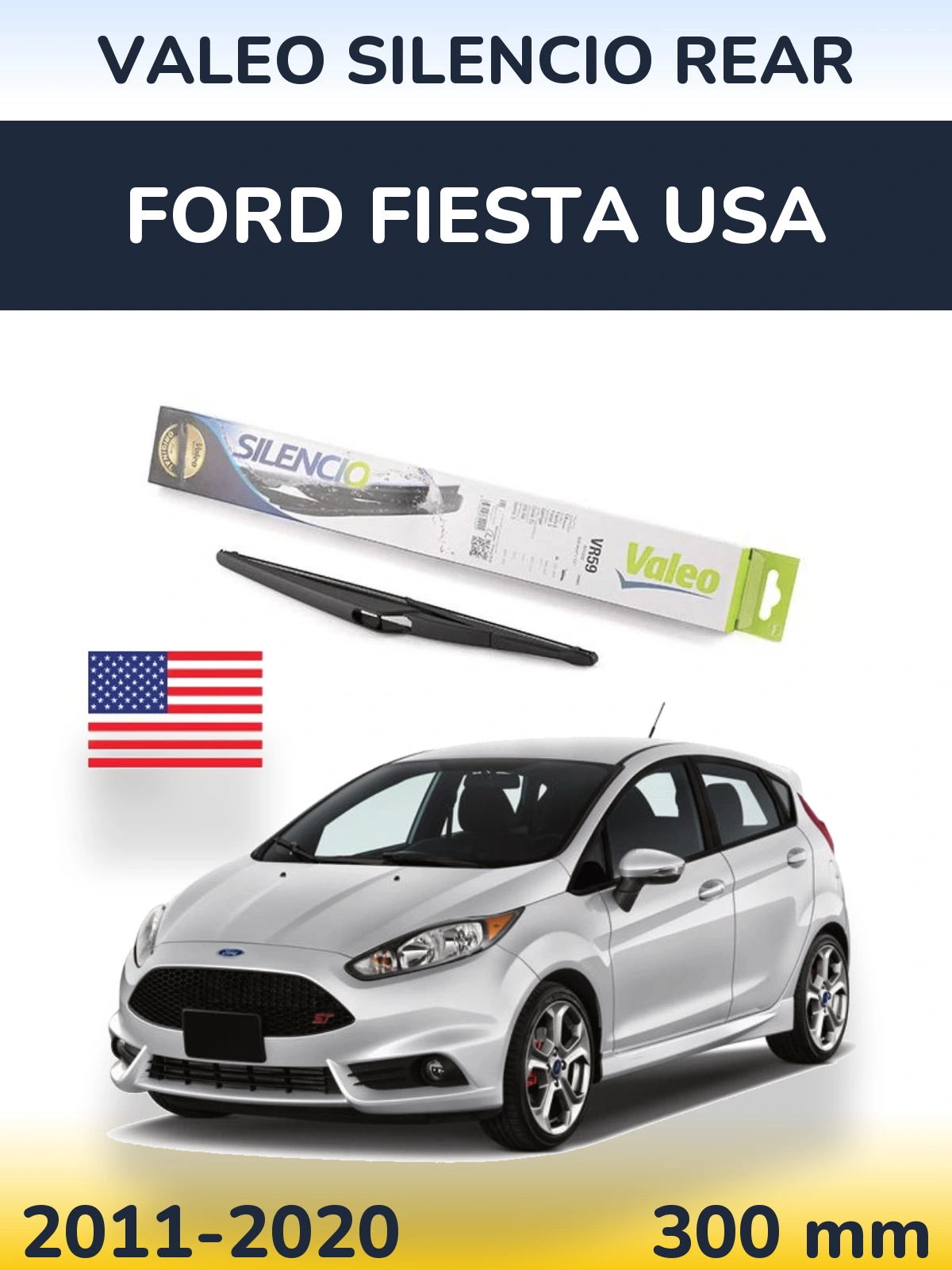 Torkarblad Valeo Silencio Rear för Ford Fiesta USA