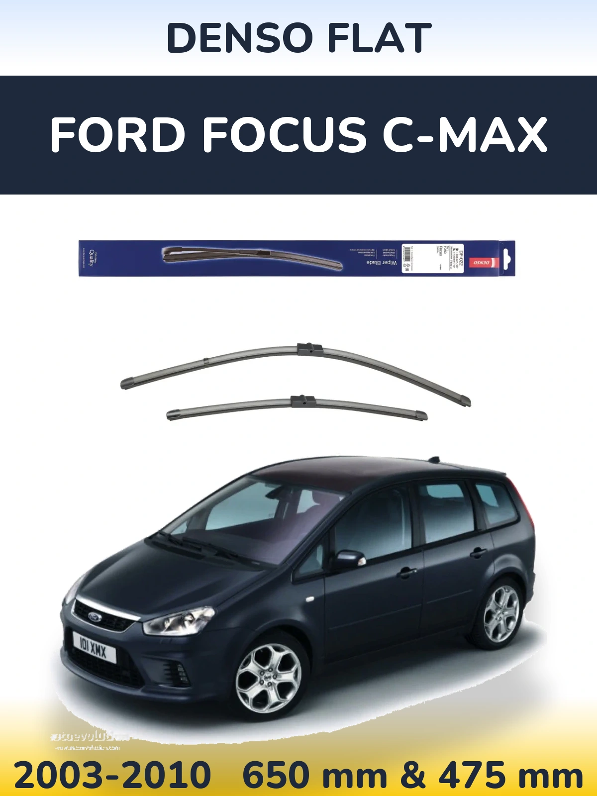 Комплект передних дворников Denso Flat 650 & 475 мм для Ford Focus C-MAX 2003-2010