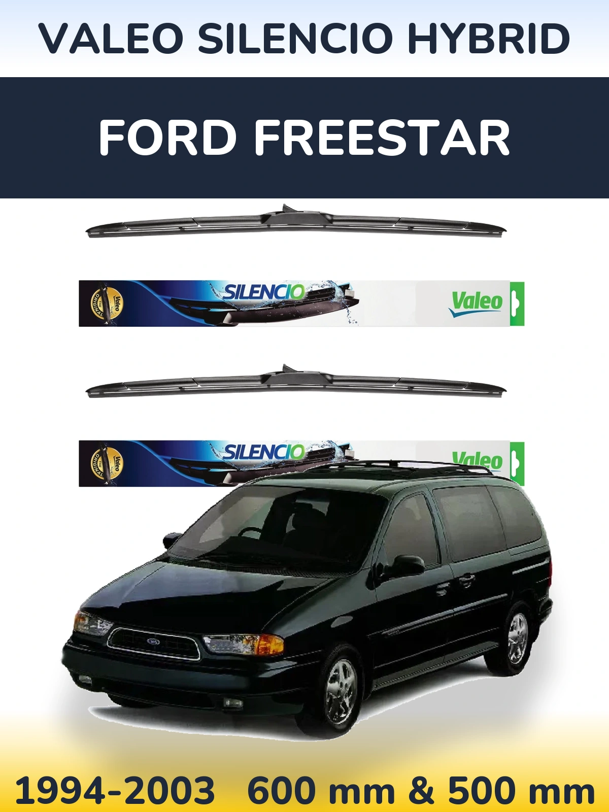 Torkarblad Valeo Silencio Hybrid för Ford Freestar