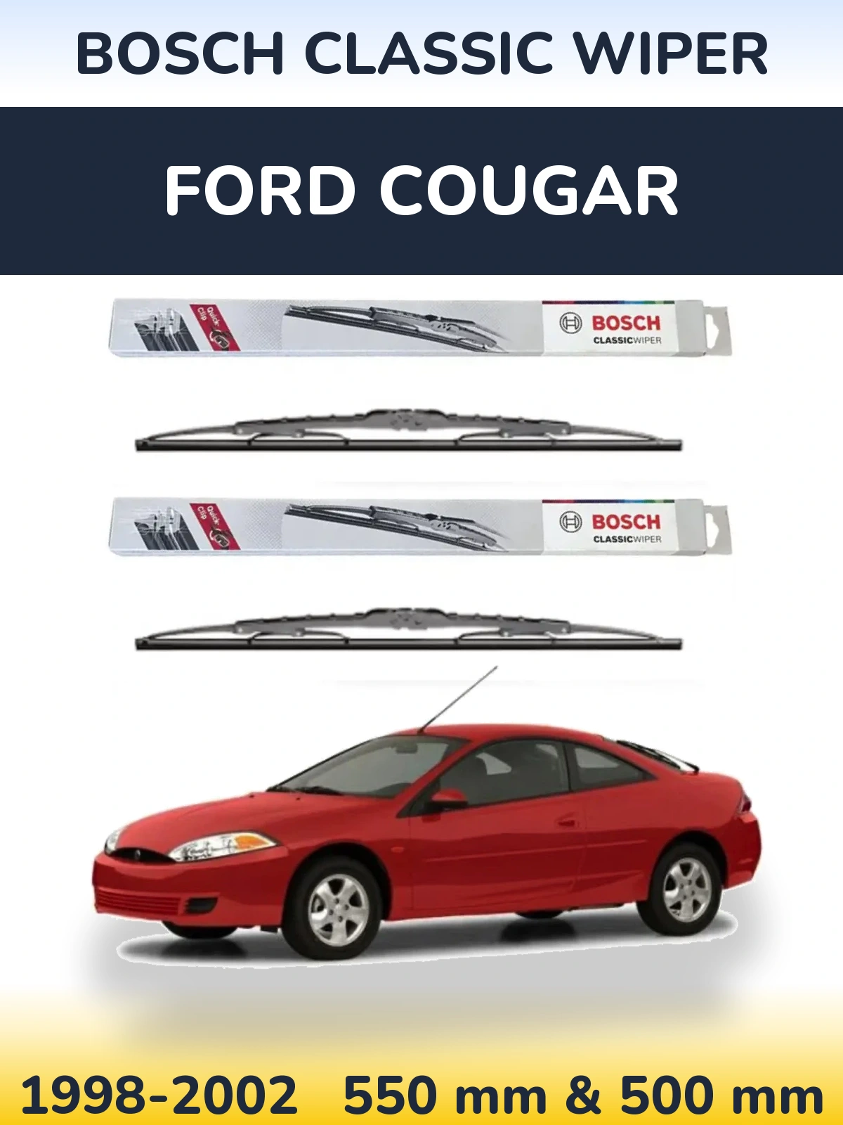 Torkarblad BOSCH Classic Wiper för Ford Cougar
