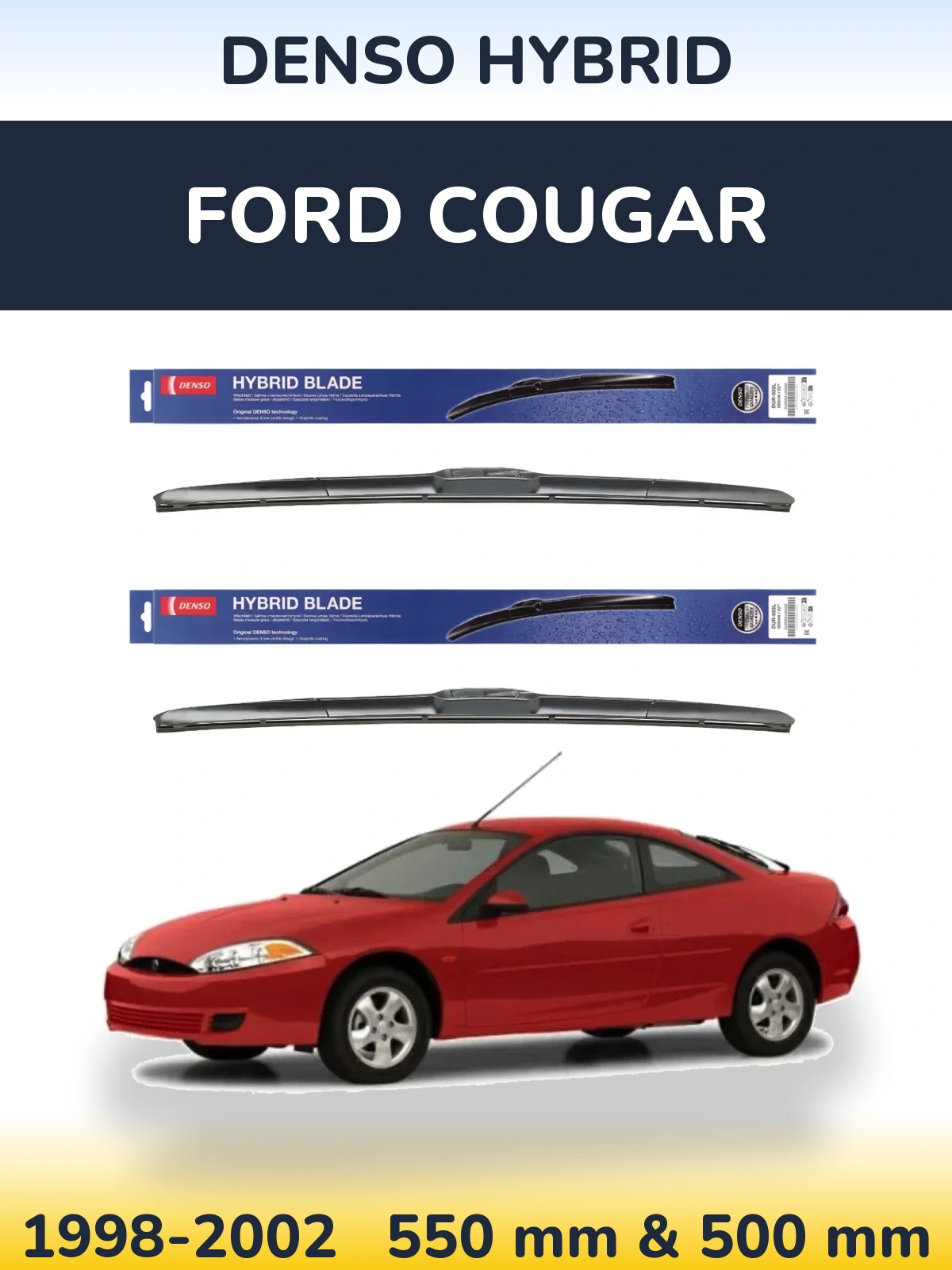 Torkarblad Denso Hybrid för Ford Cougar