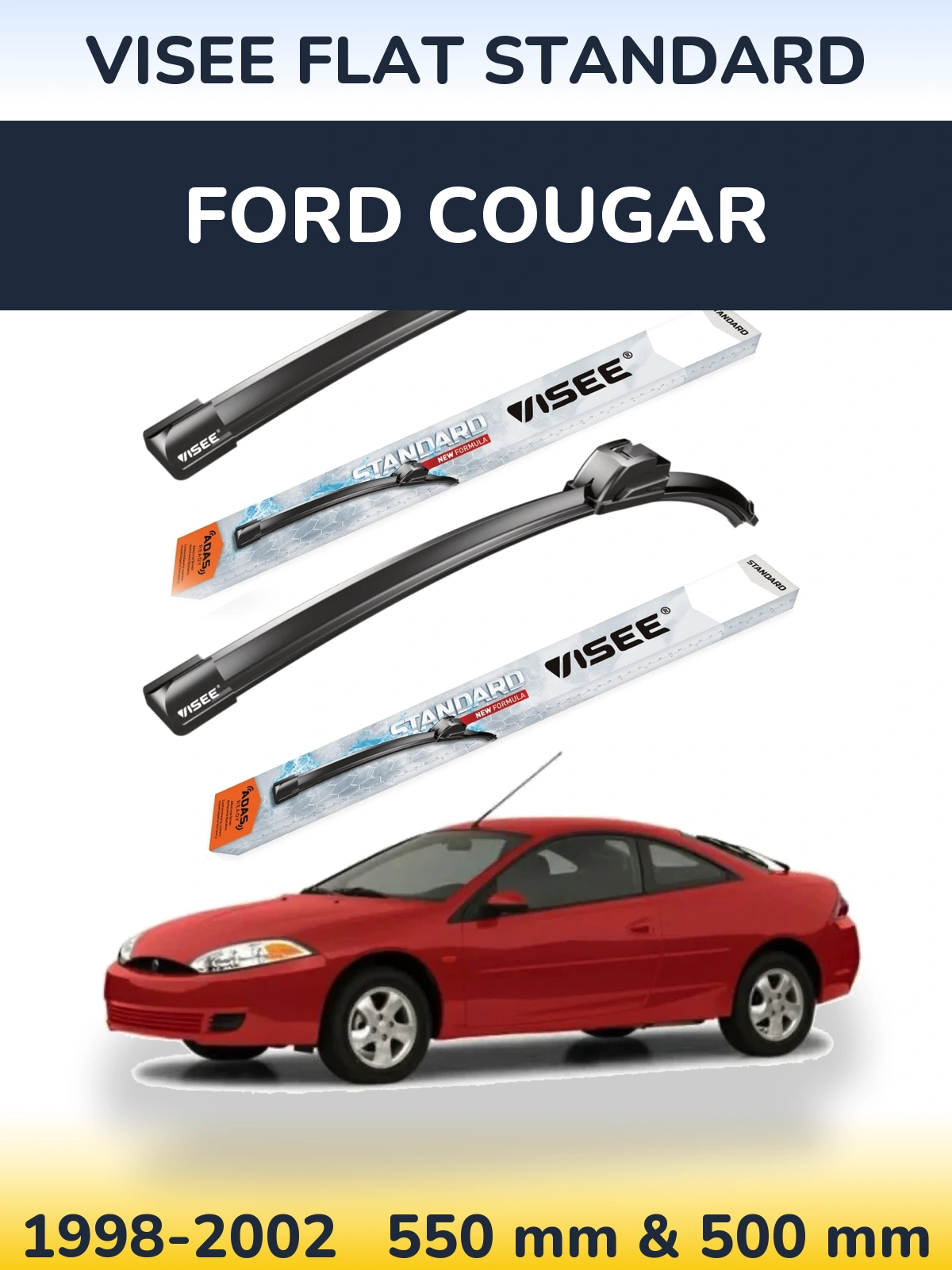 Torkarblad VISEE FLAT STANDARD för Ford Cougar
