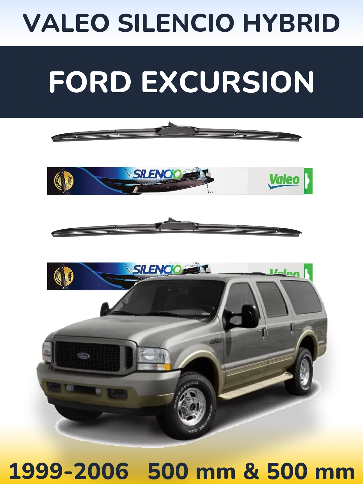 Torkarblad Valeo Silencio Hybrid för Ford Excursion